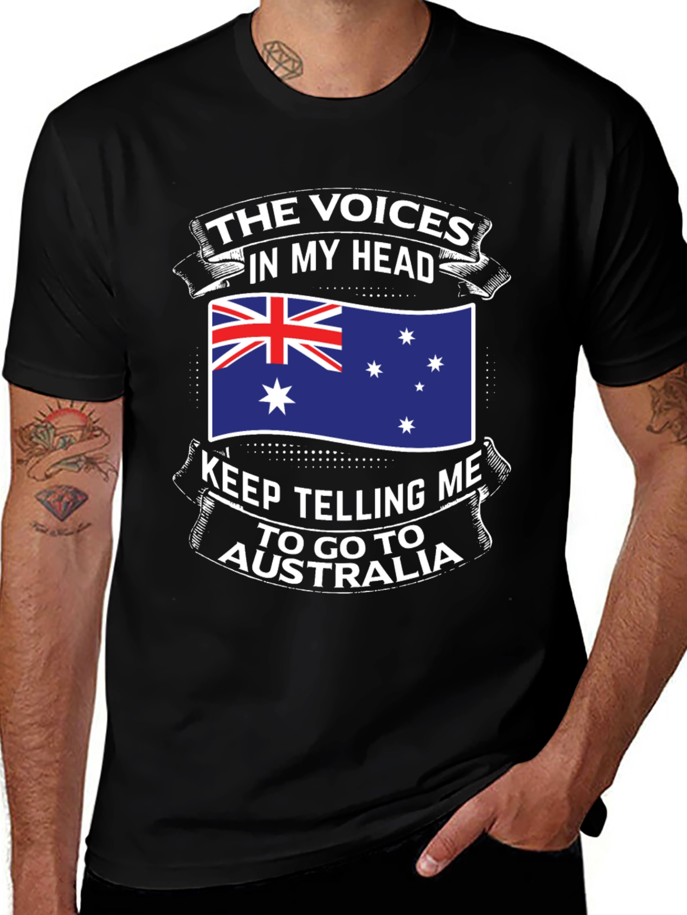 Australia Flag T-Shirt - The Voices In My Head