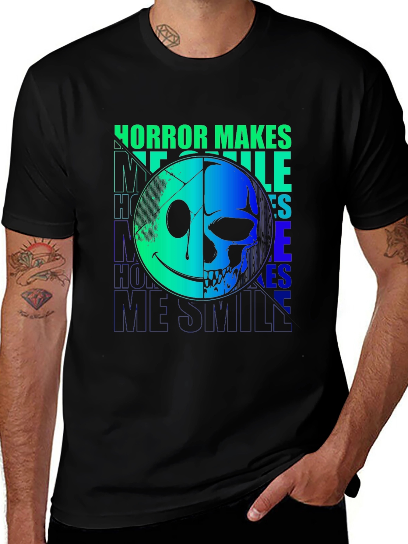 Variant 24 of Horror Makes Me Smile Graphic T-Shirt