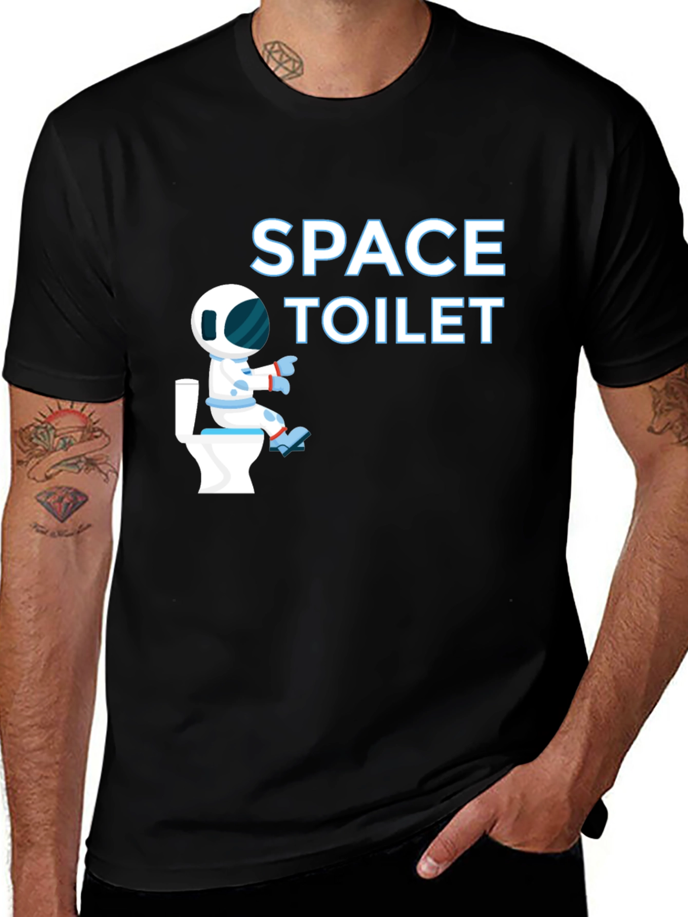 Variant 23 of Space Toilet T-Shirt - Astronaut on Toilet