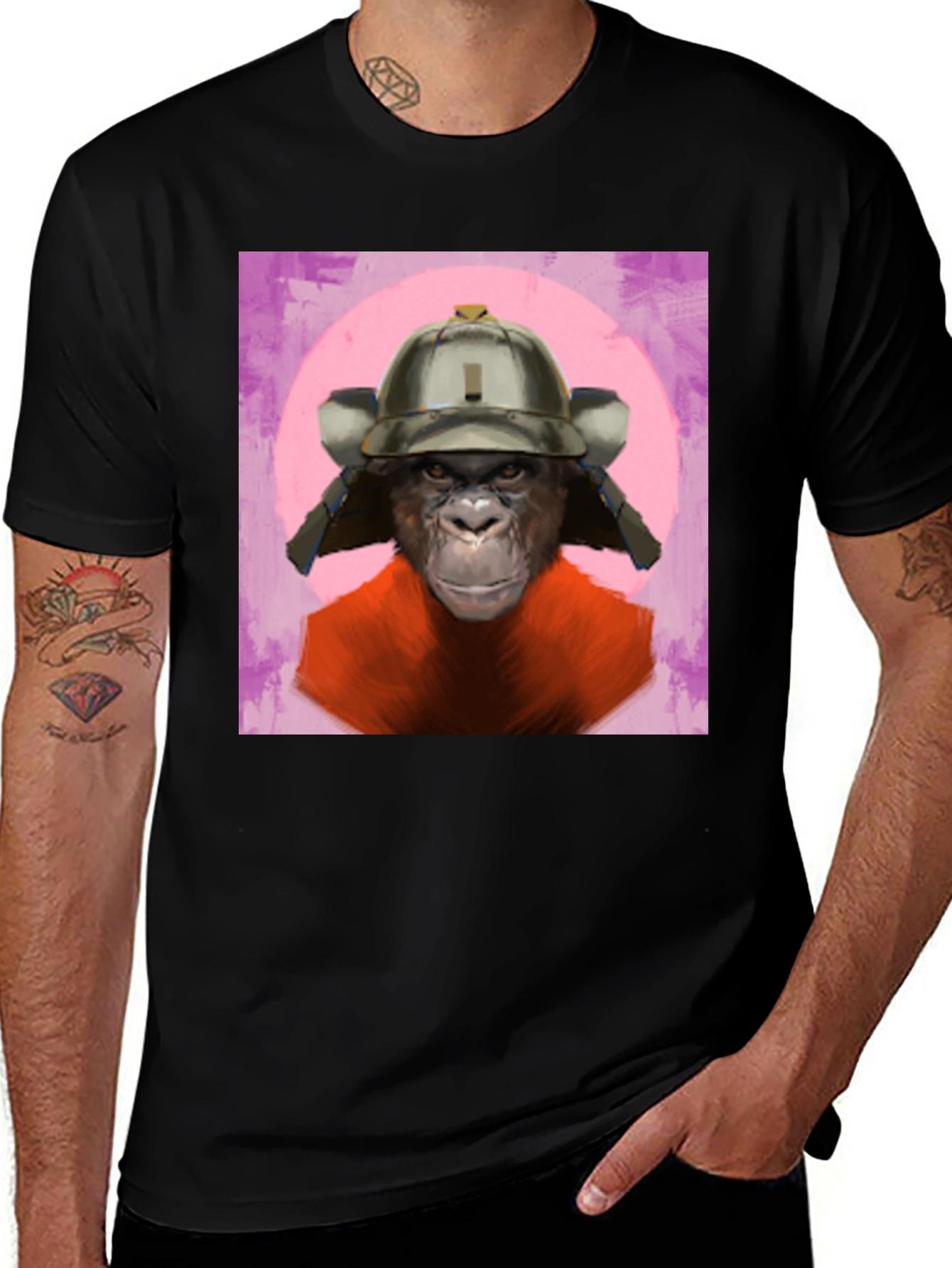 Variant 8 of Samurai Ape Graphic Tee - Unique Design