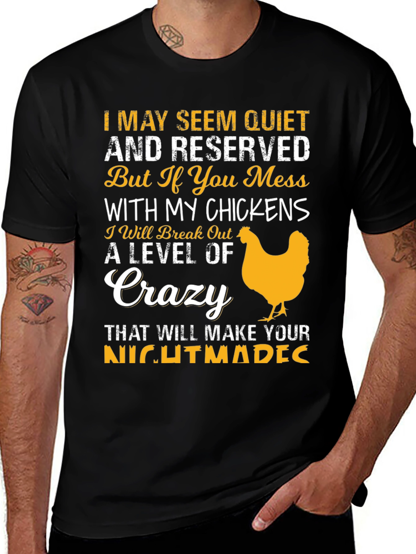 Funny Chicken Lover T-Shirt Crazy Level