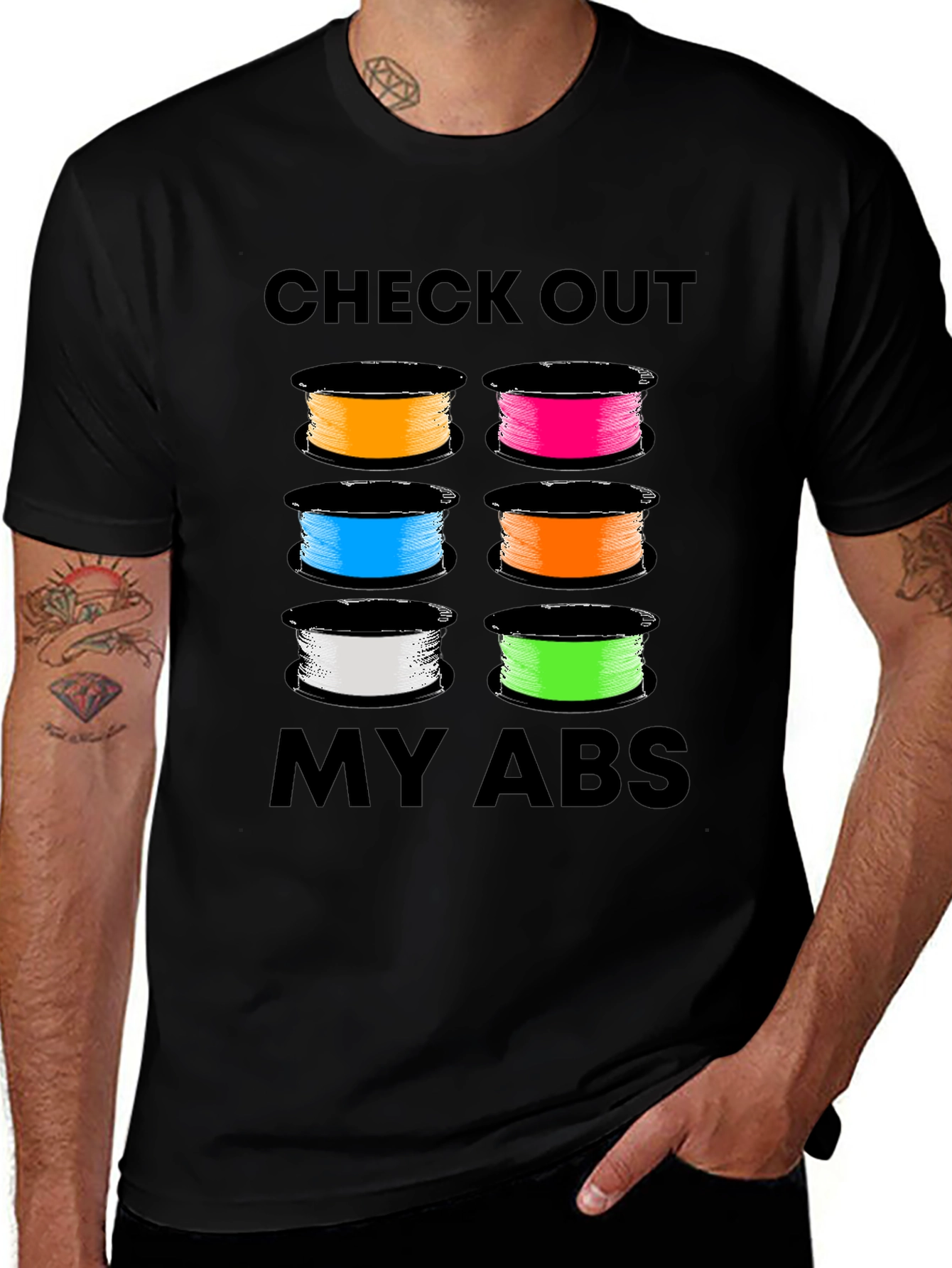 Variant 24 of Check Out My ABS Fishing Reel Line T-Shirt