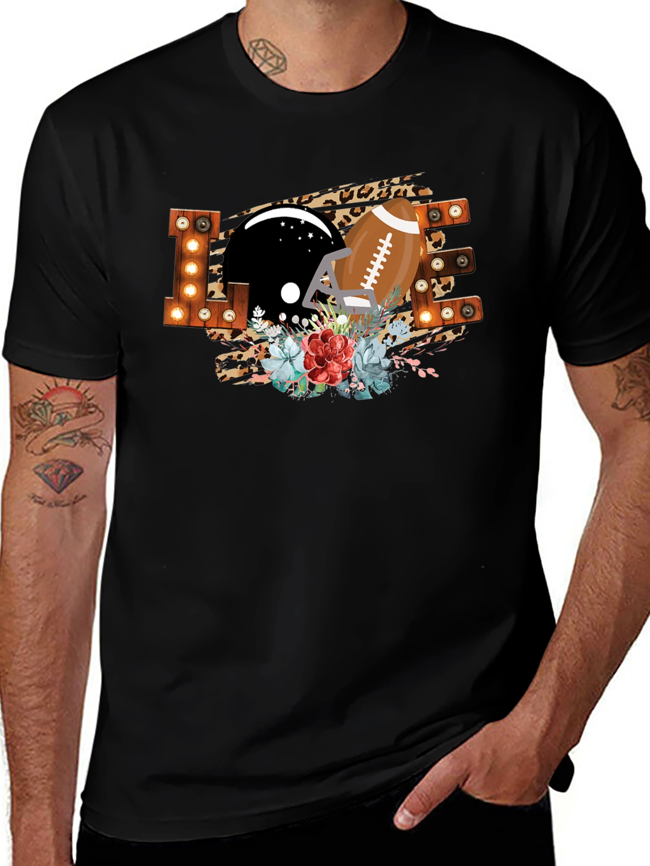 Variant 6 of Football Love Graphic T-Shirt