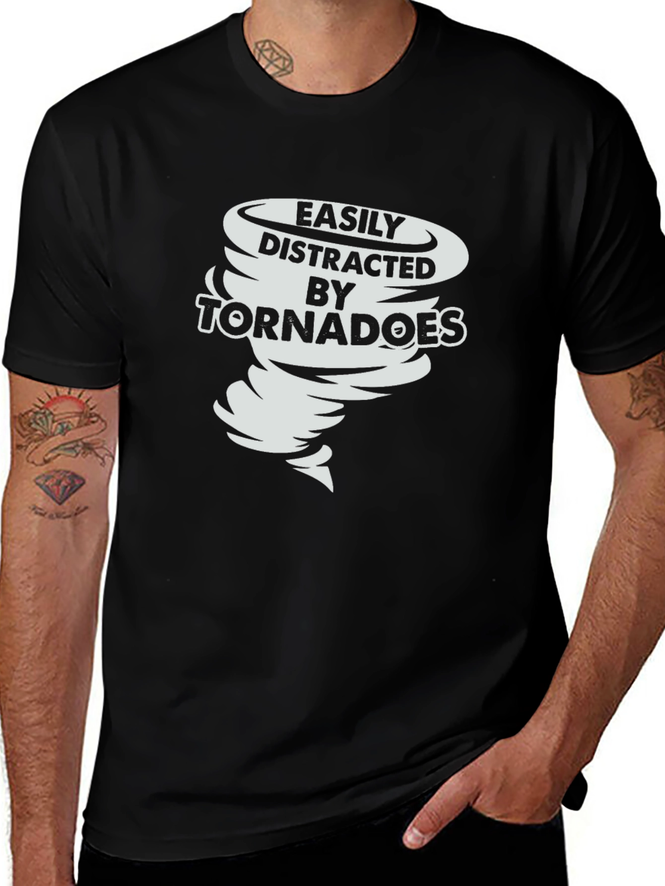 Variant 6 of Easily Distracted by Tornadoes Graphic Tee