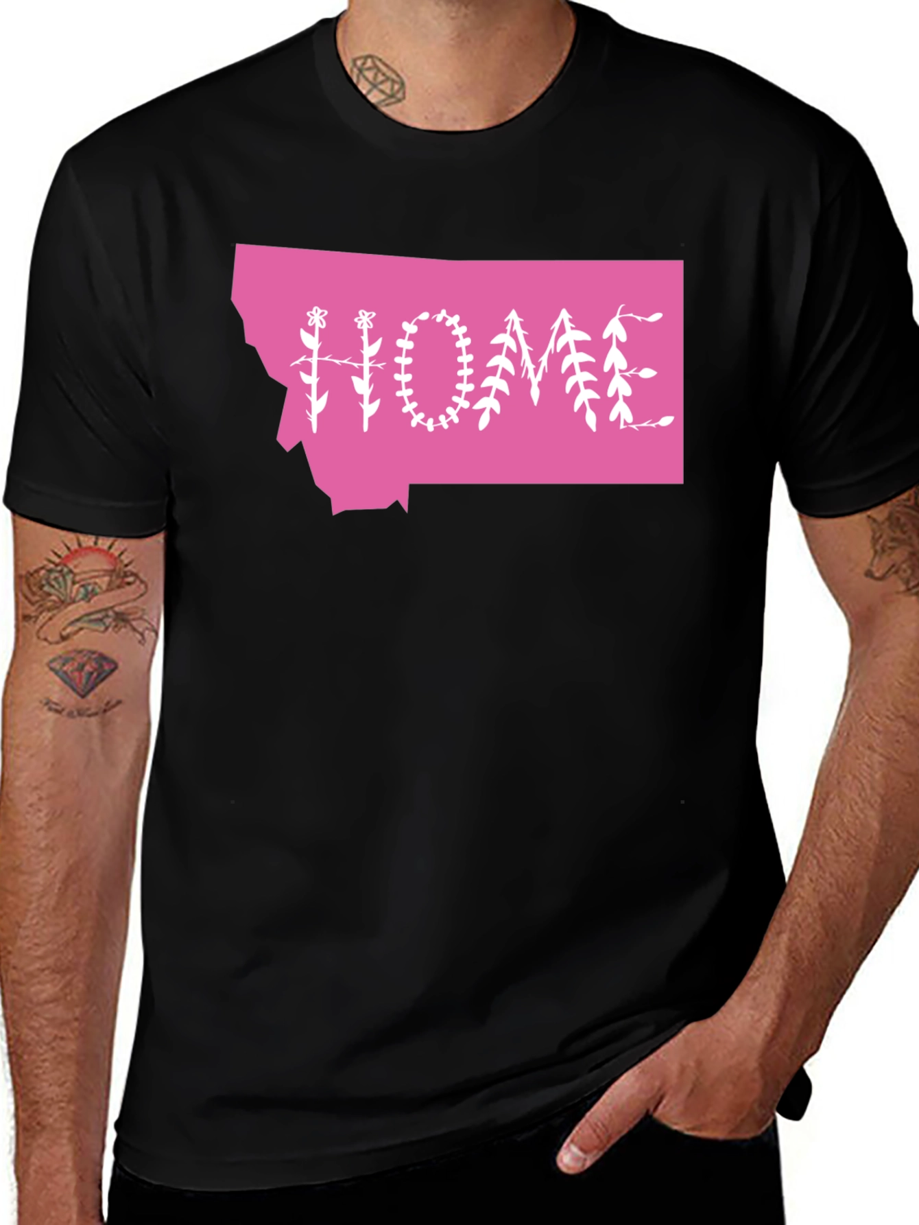 Montana Home State Floral T-Shirt