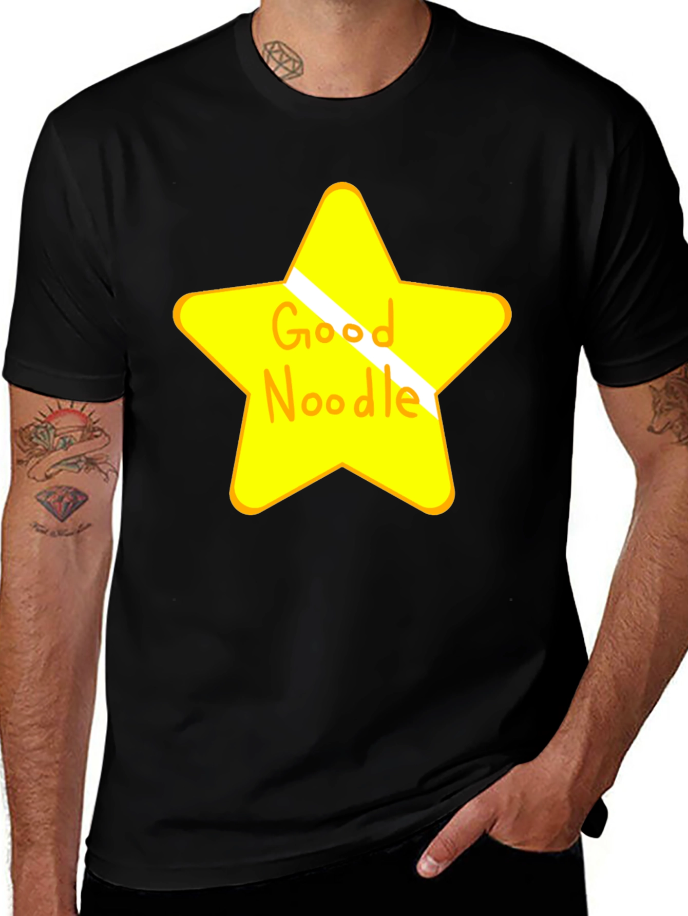 Variant 9 of Good Noodle Star Graphic Tee - Black