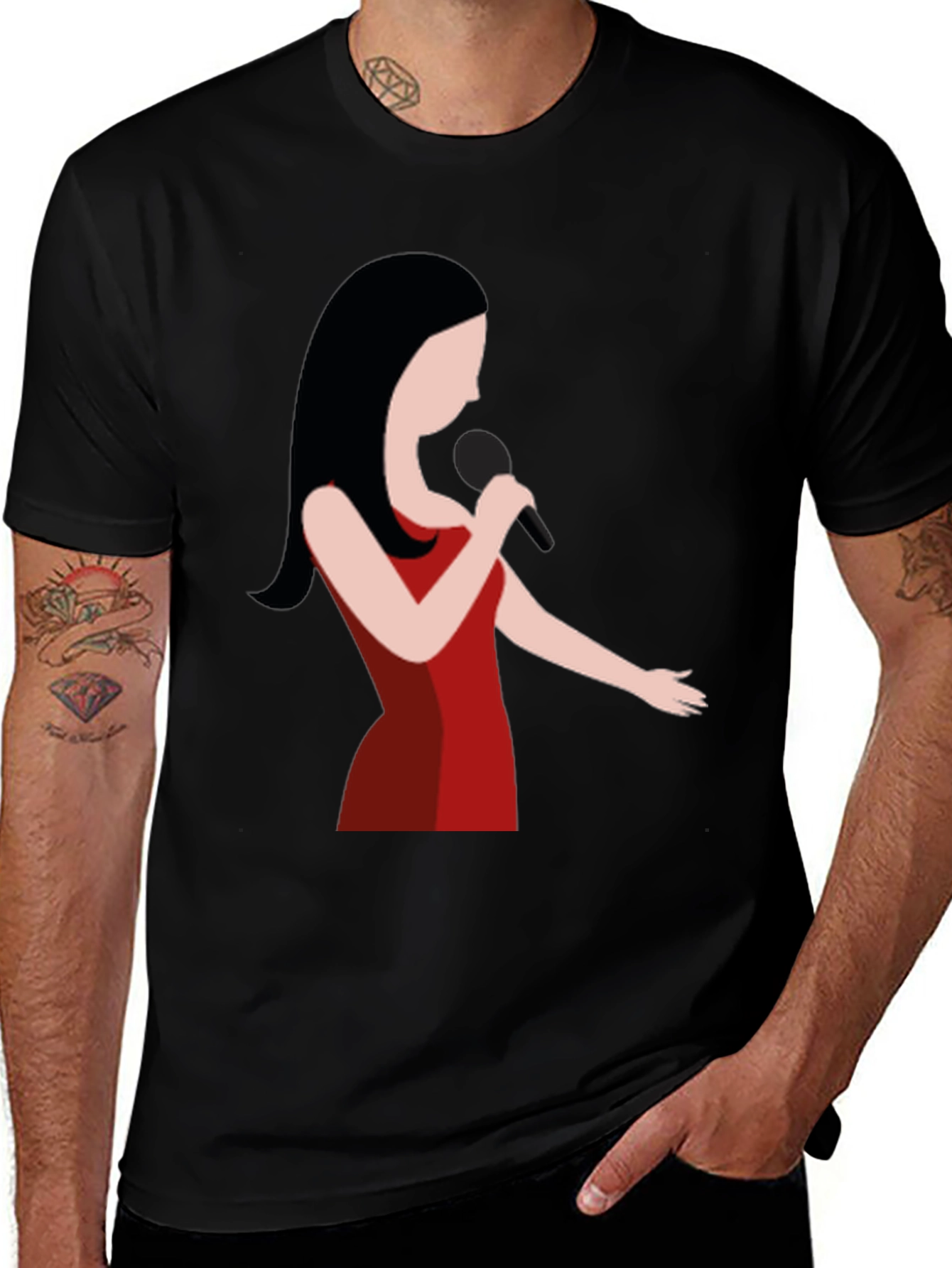 Variant 22 of Singer Graphic T-Shirt - Black Cotton Tee