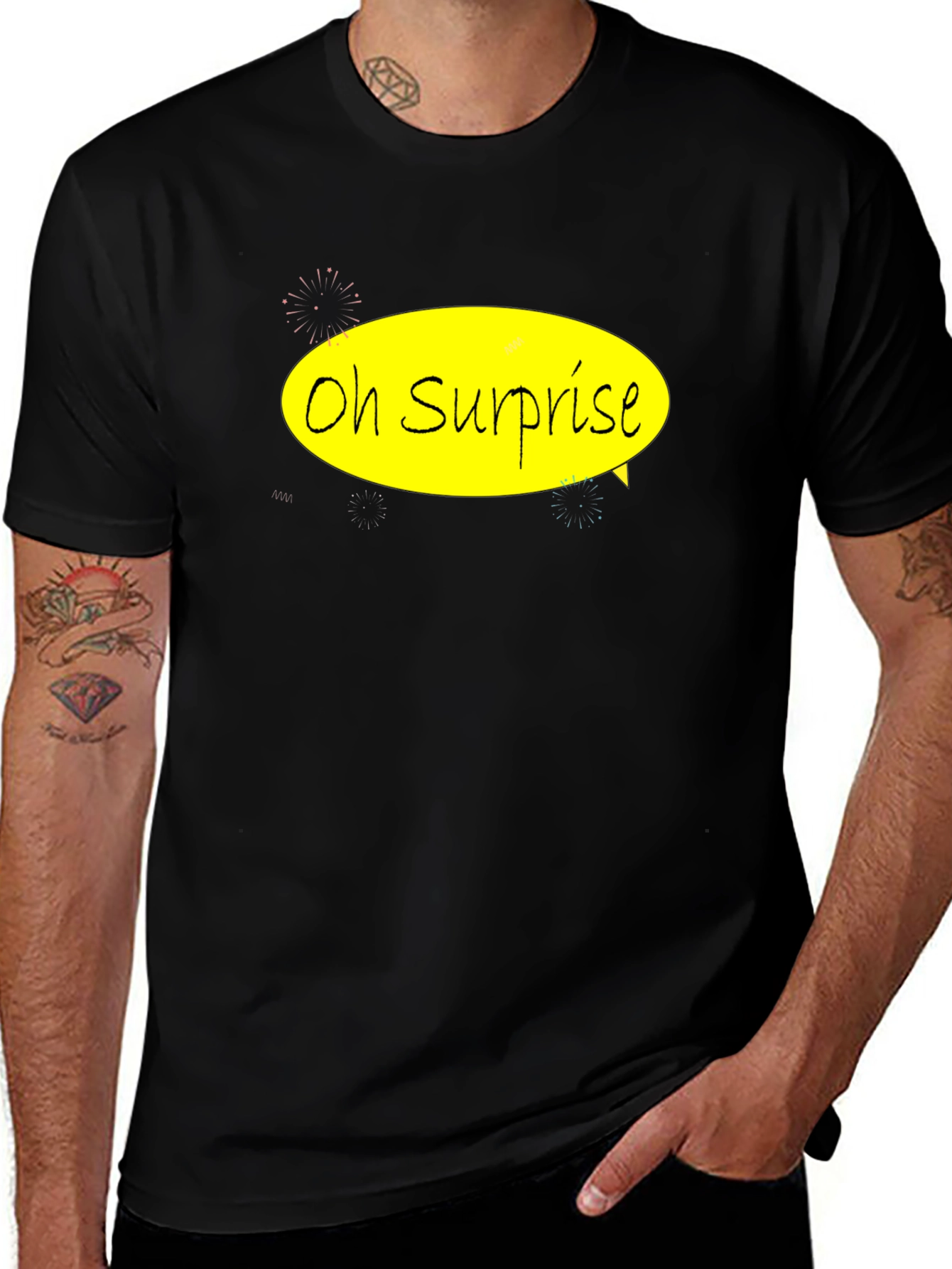 Variant 10 of Oh Surprise Black Graphic Tee