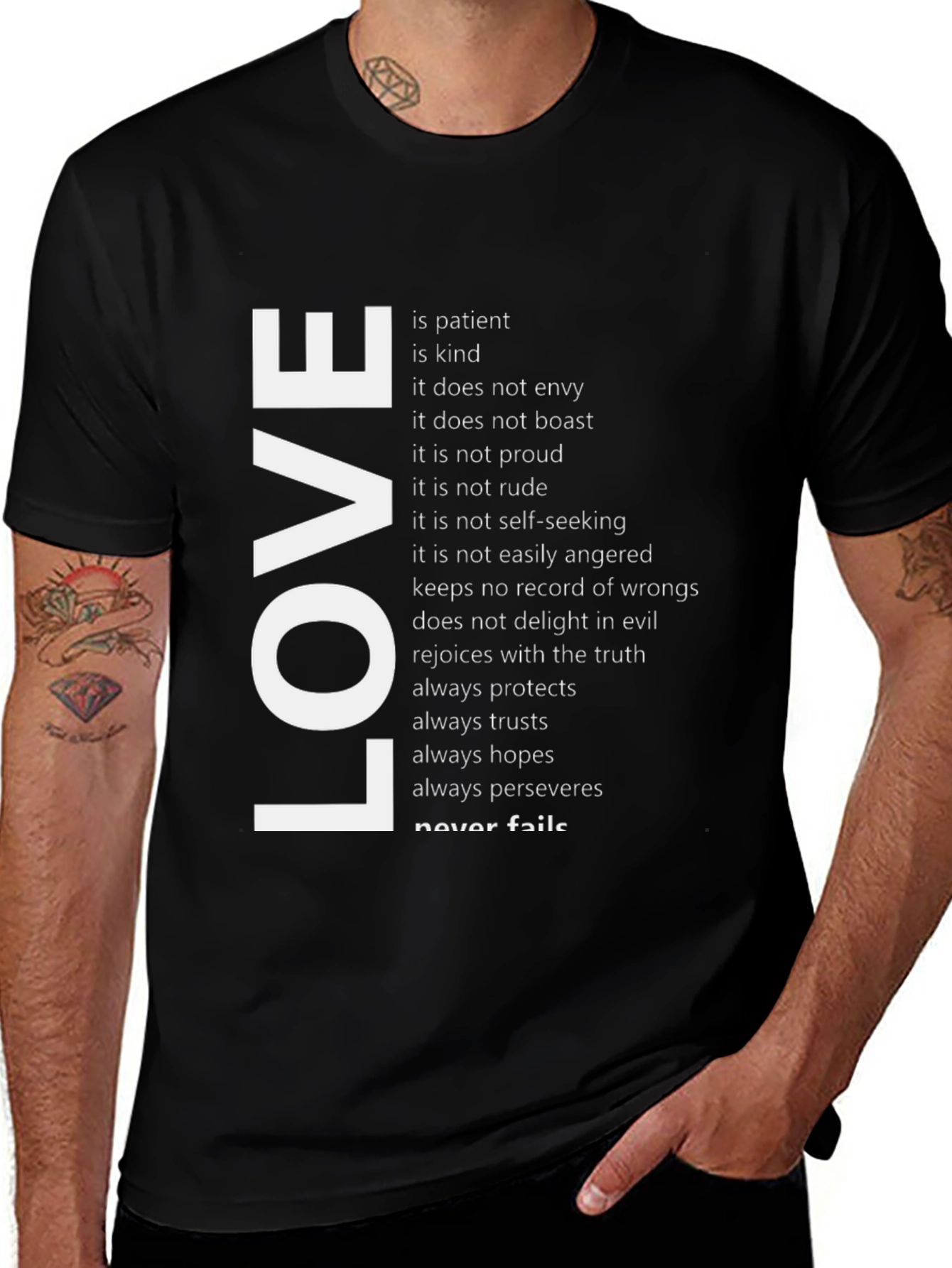Variant 3 of Love Defined Black Graphic T-Shirt