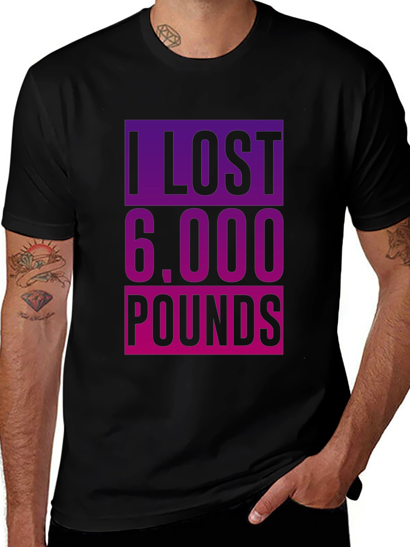Variant 27 of I Lost 6000 Pounds T-Shirt - Funny Weight Loss Tee