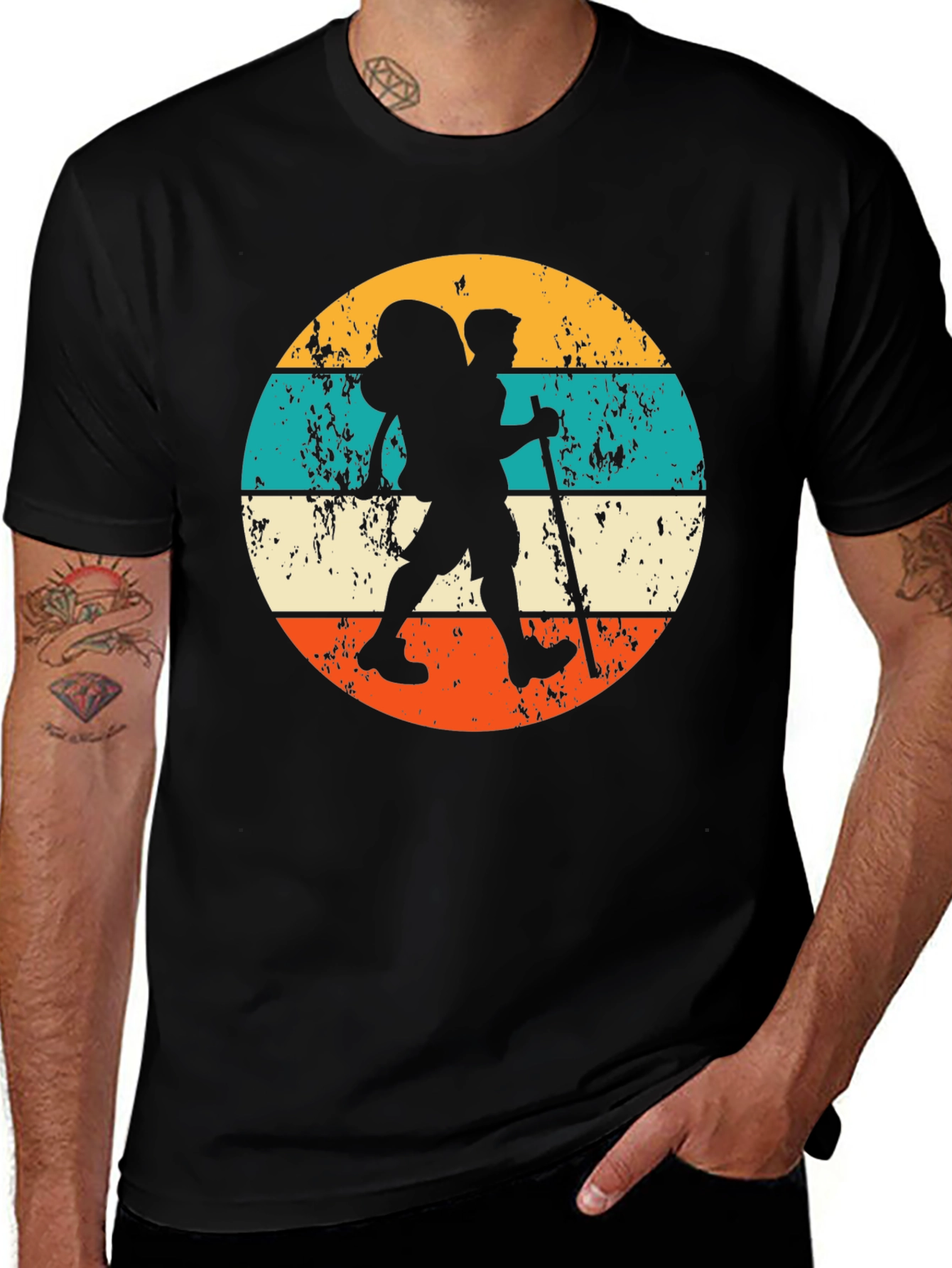 Variant 21 of Hiking Retro T-Shirt - Vintage Outdoor Adventure Tee
