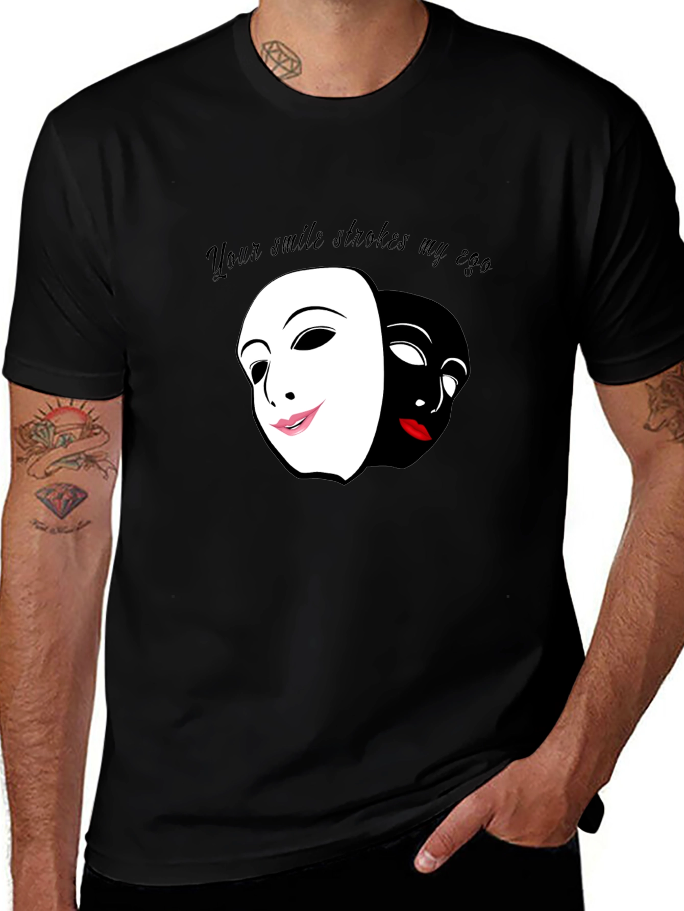 Variant 28 of Ego Masks Black Graphic T-Shirt