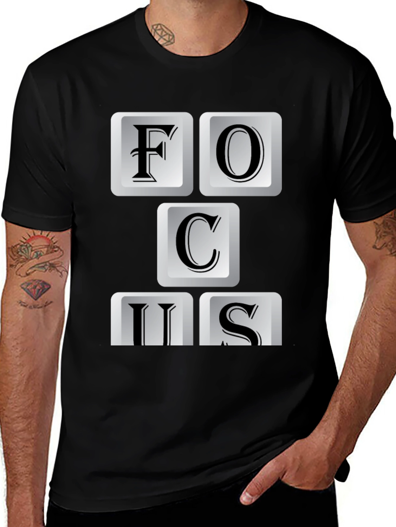 Focus Keyboard Keys Graphic T-Shirt