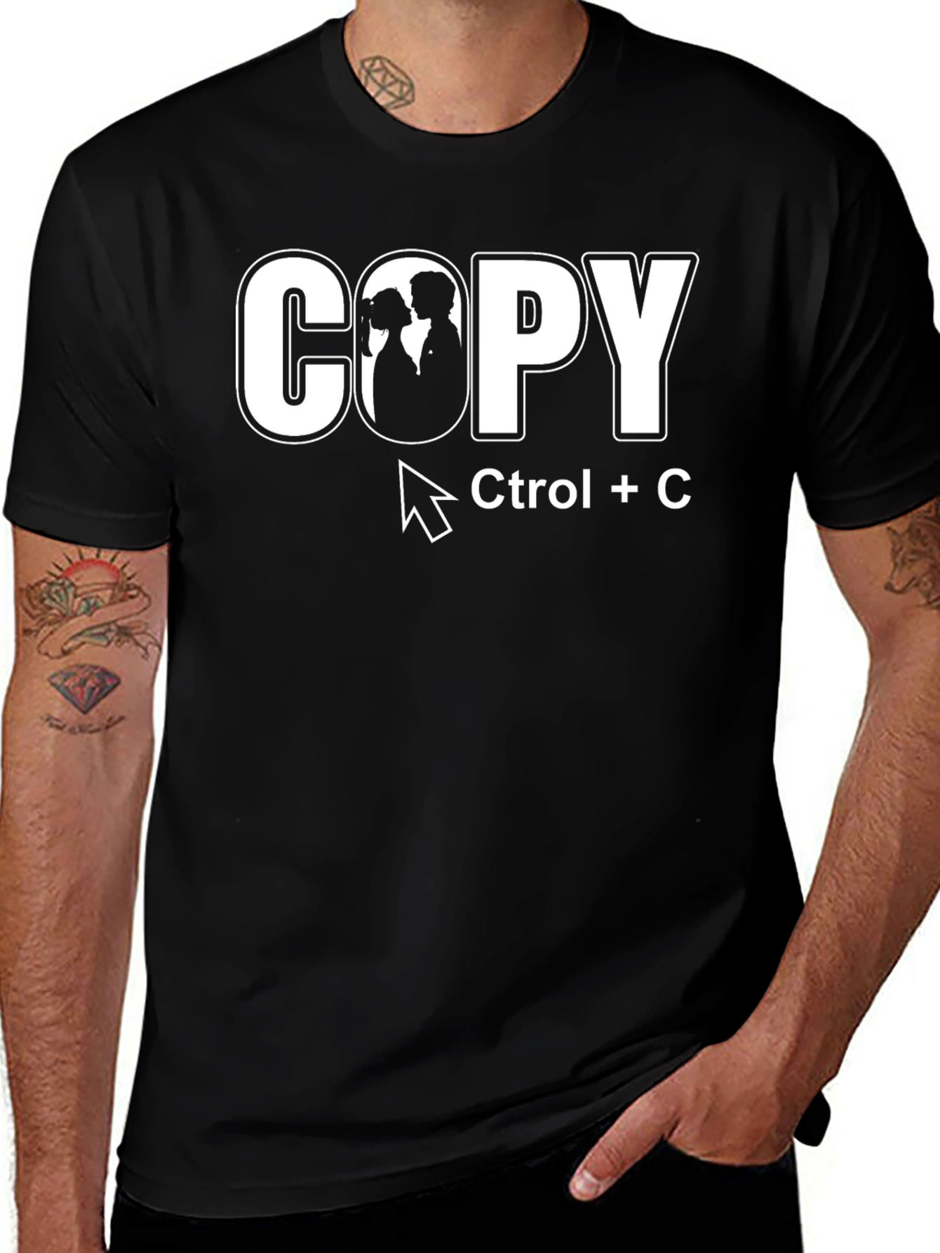 Variant 24 of Copy Ctrl + C Couple T-Shirt - Matching Design