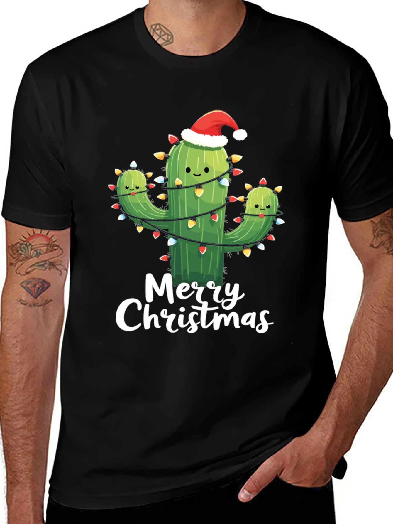 Variant 24 of Merry Cactus Christmas T-Shirt