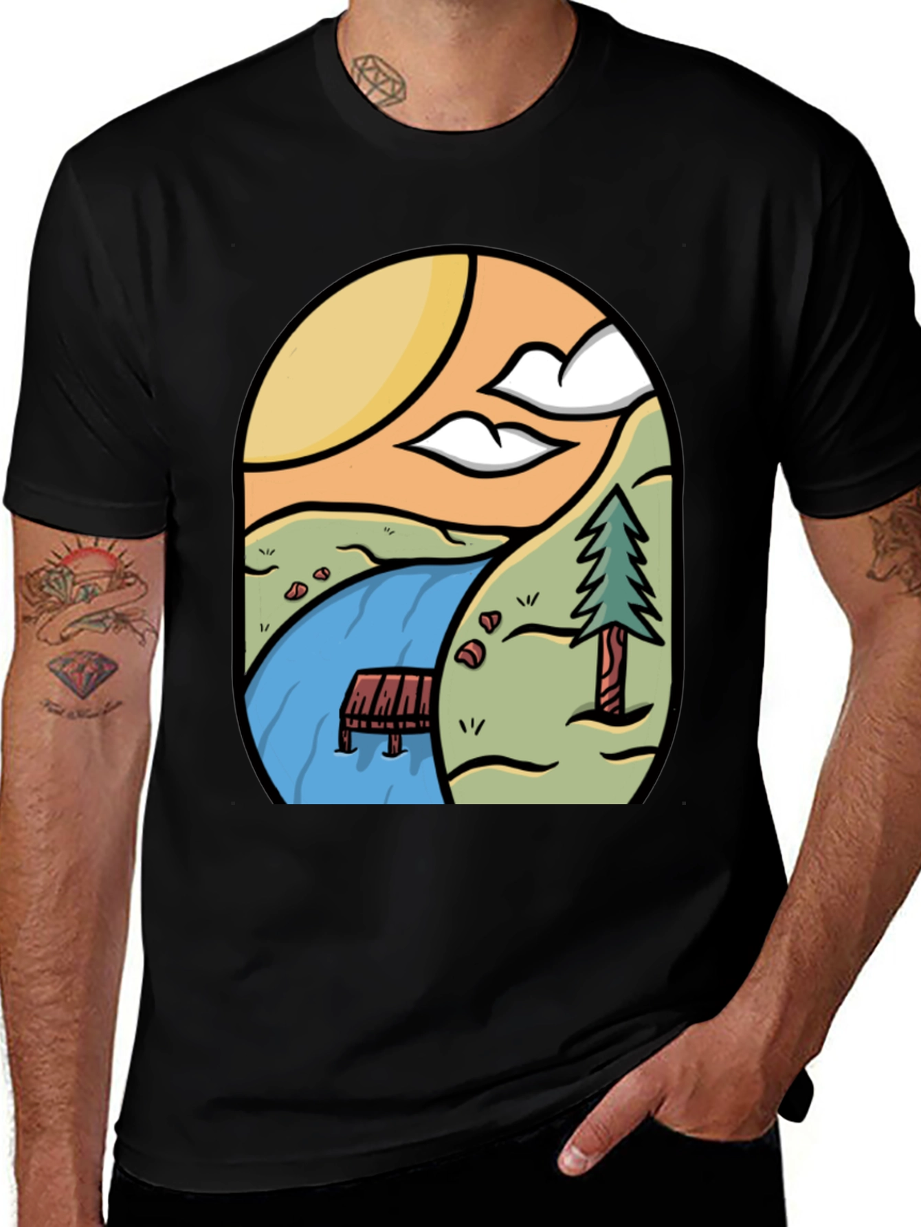 Variant 10 of Nature Scene Graphic Tee