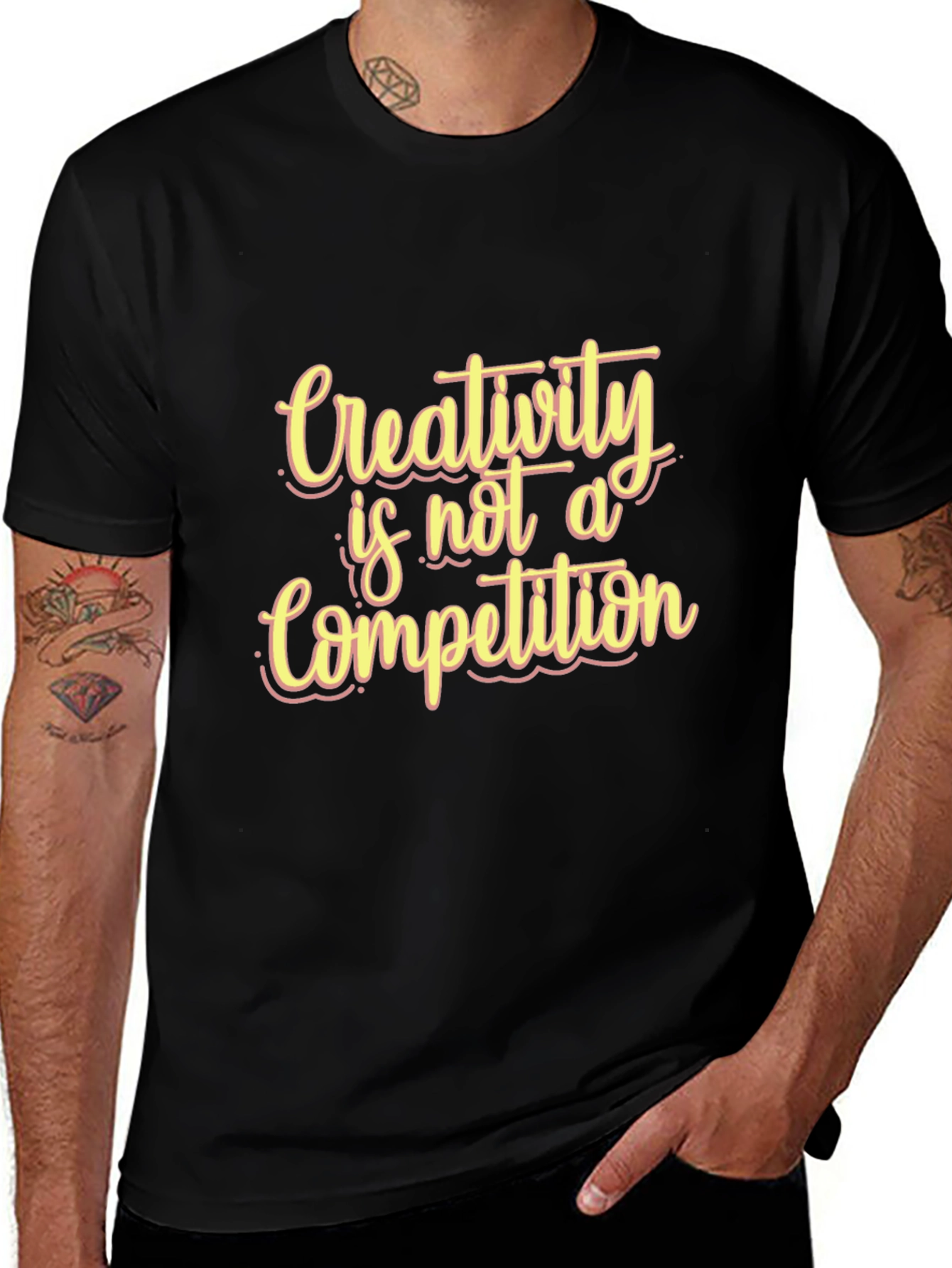 Variant 28 of Creativity is Not a Competition Black T-Shirt