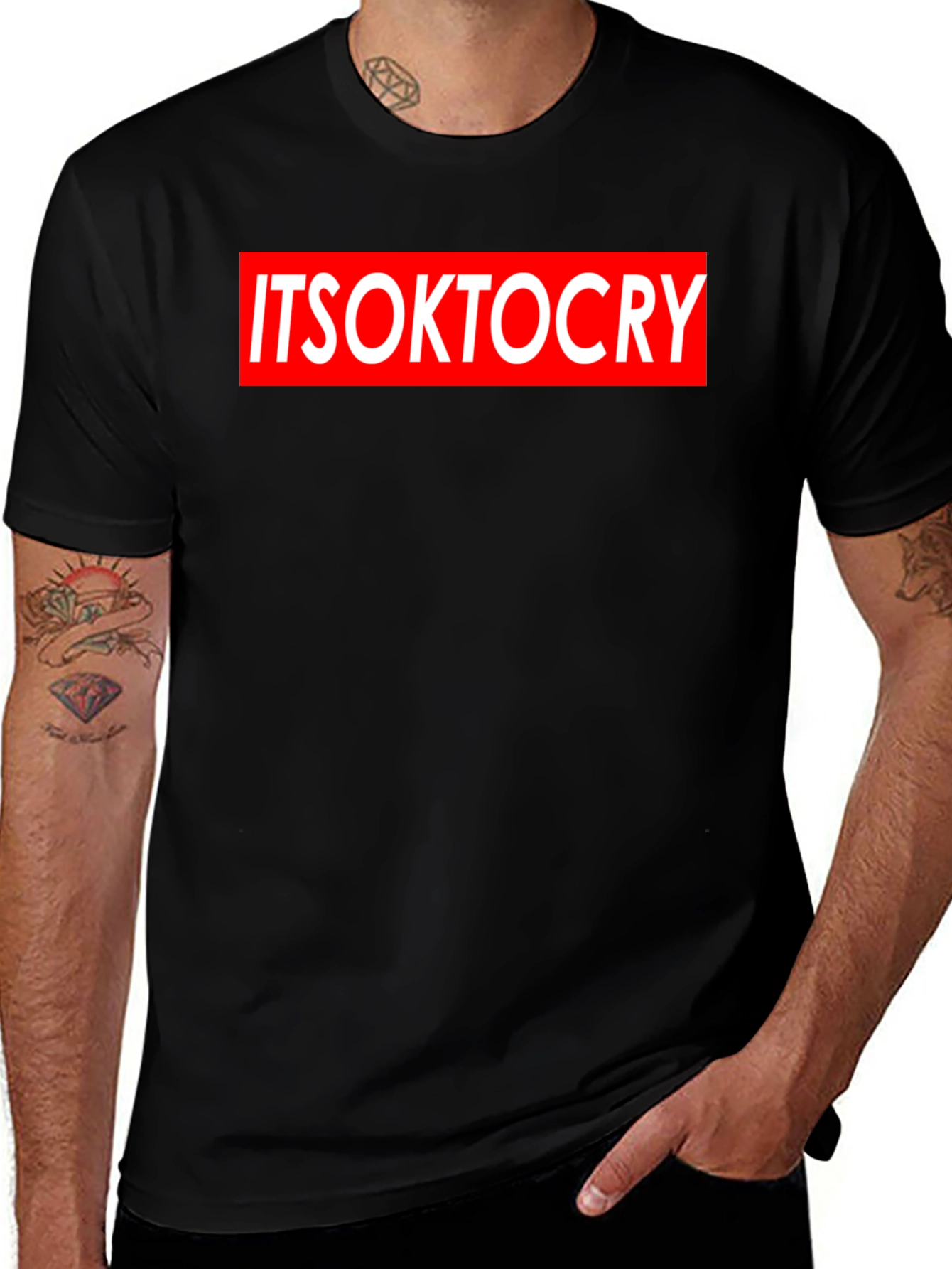 Variant 11 of ITSOKTOCRY Graphic Tee - Black