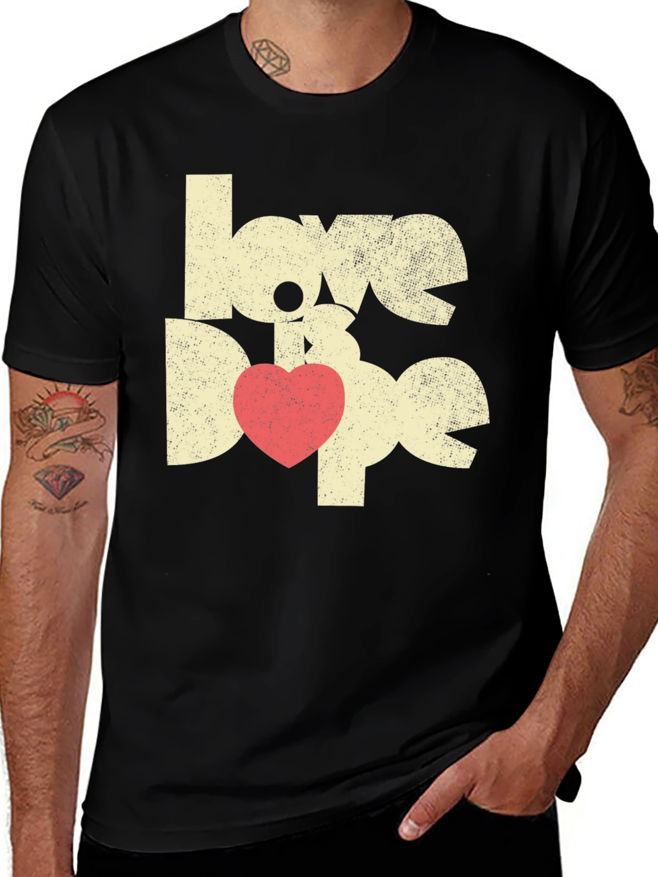 Variant 9 of Love is Dope Graphic Tee - Retro Style