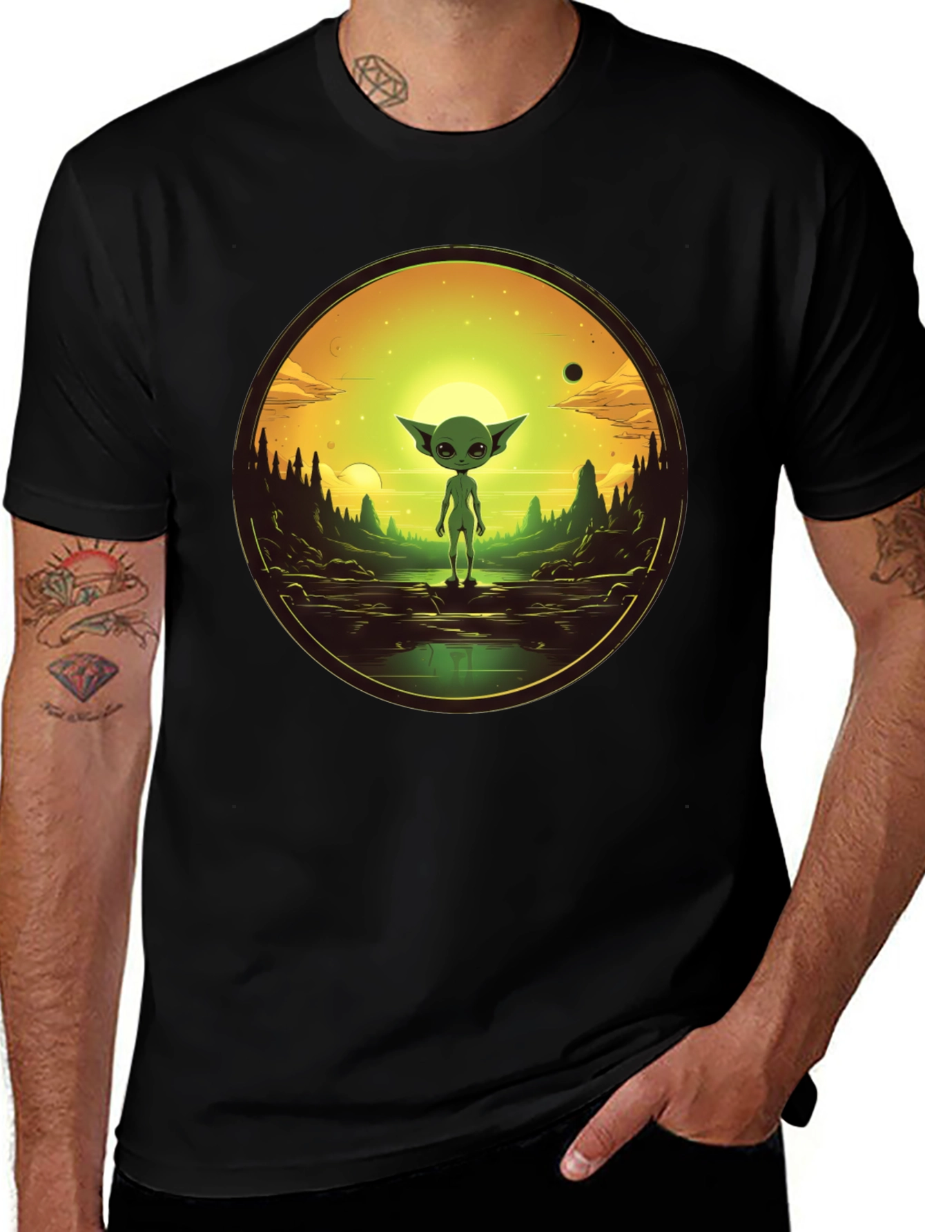 Variant 15 of Alien Landscape Graphic Tee