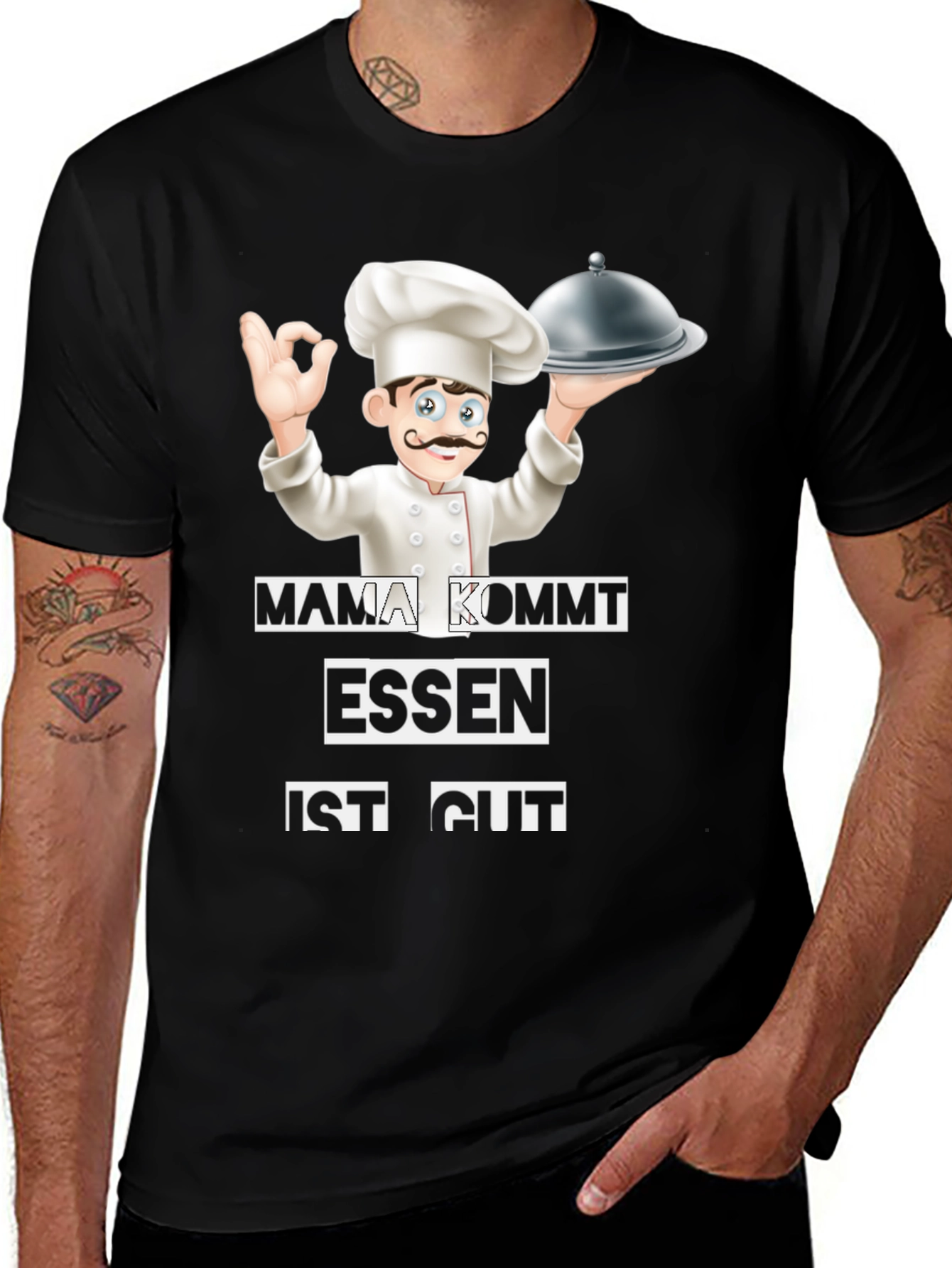 Variant 11 of Chef Graphic Tee - Mama Kommt Essen Ist Gut