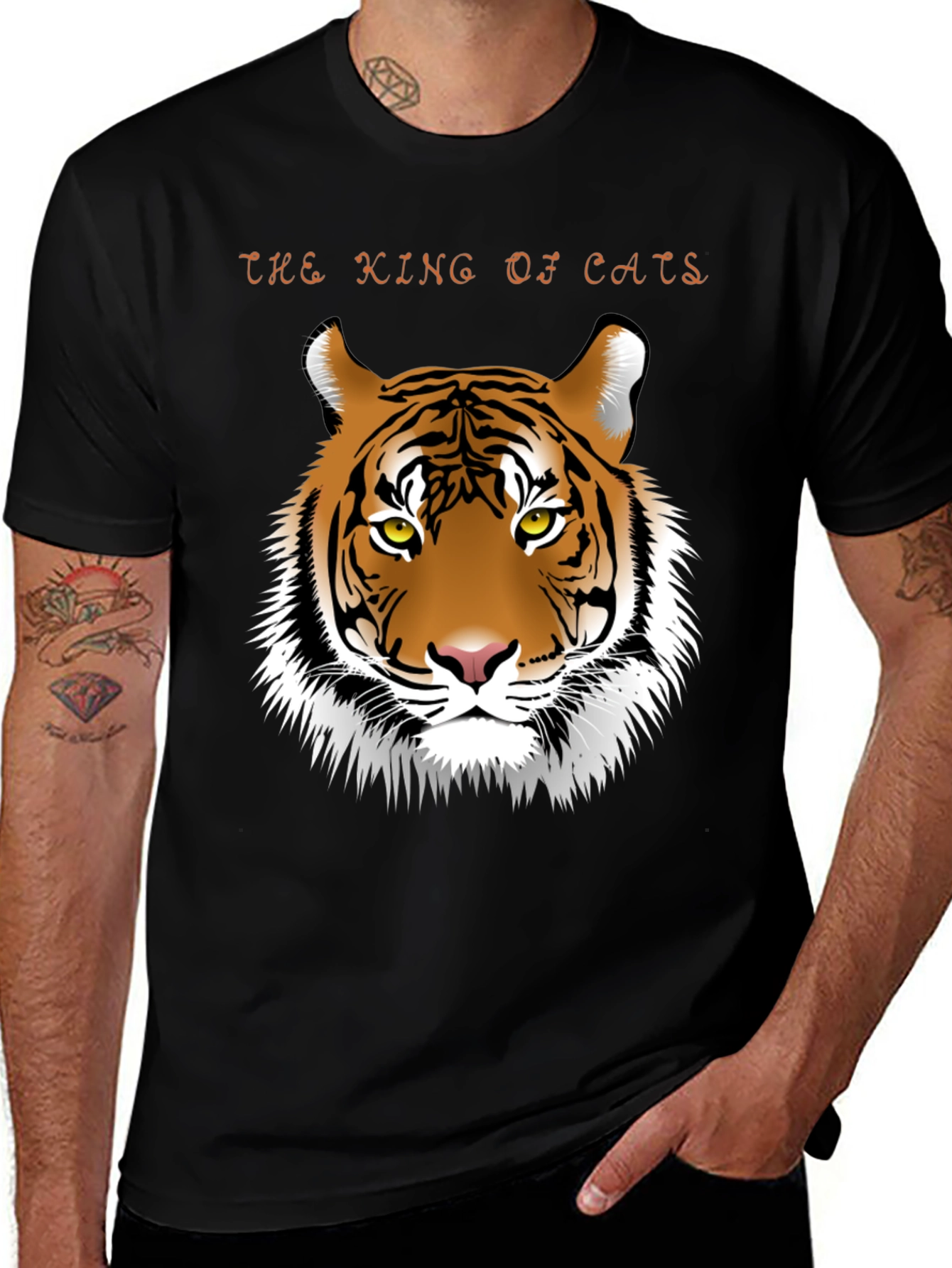 Variant 20 of King of Cats Tiger Graphic T-Shirt - Bold Animal Print