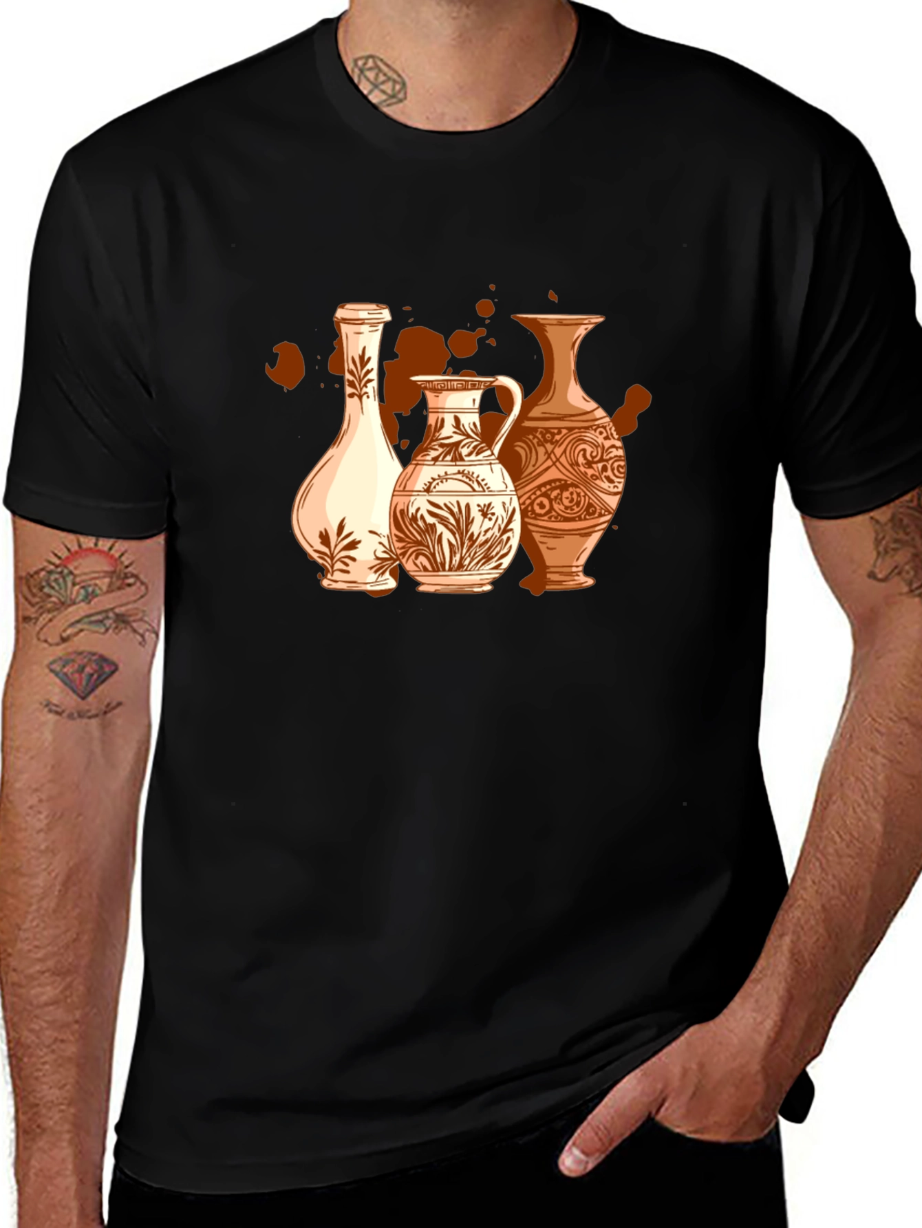 Variant 10 of Vase Art Graphic T-Shirt - Stylish Pottery Design