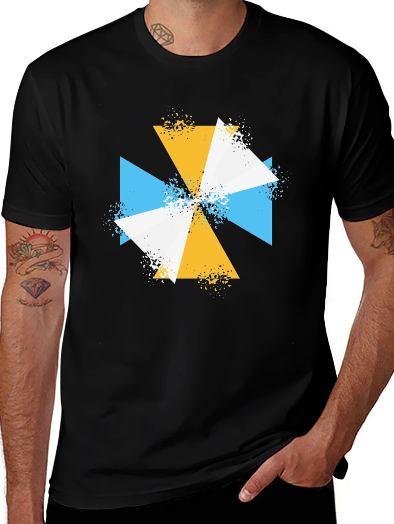 Variant 25 of Geometric Triangle T-Shirt - Modern Abstract Design