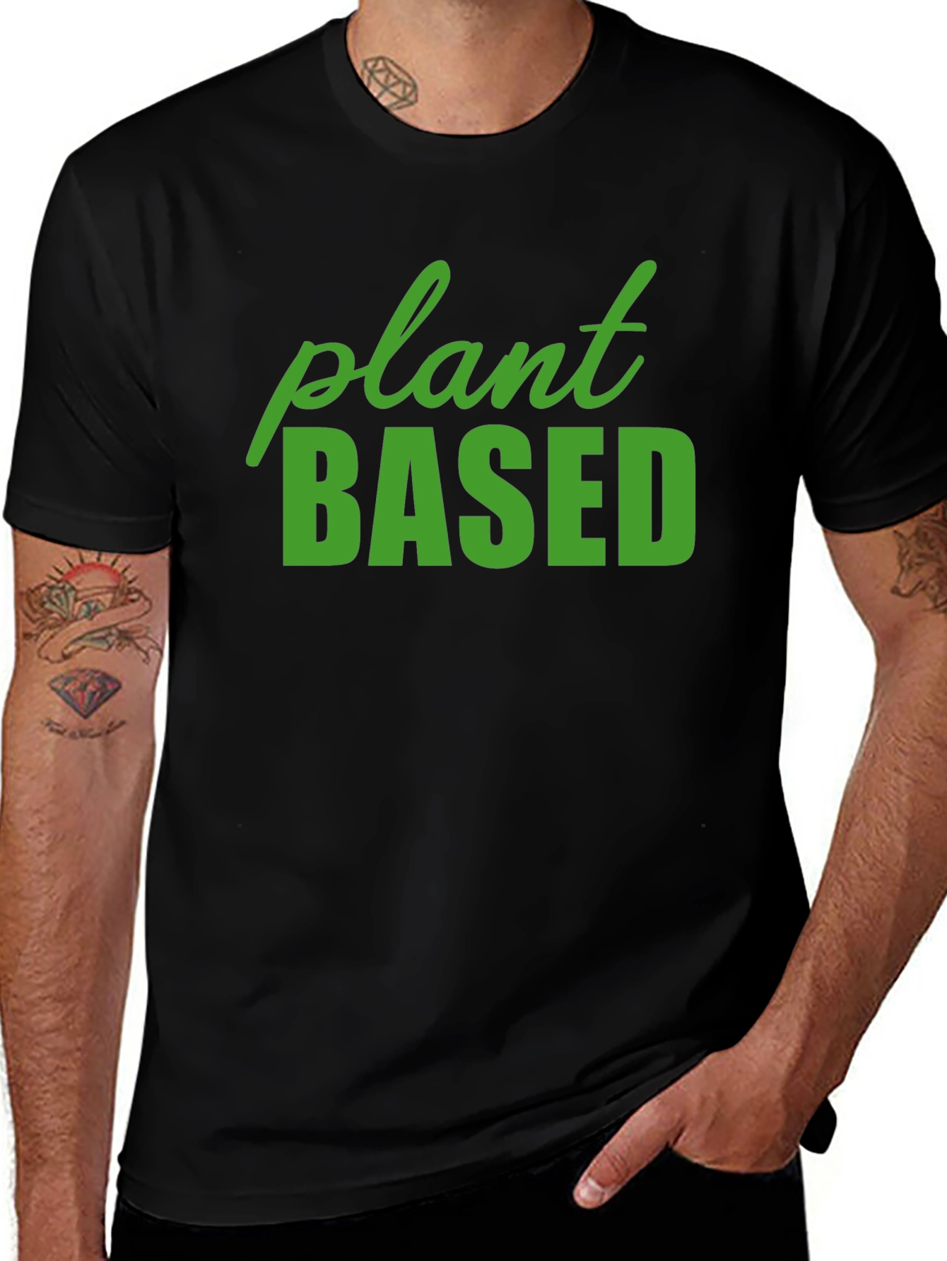 Variant 28 of Plant Based Black T-Shirt - Vegan Lifestyle
