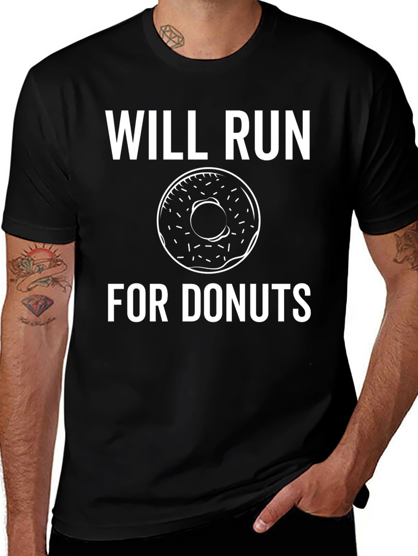 Variant 13 of Will Run for Donuts T-Shirt