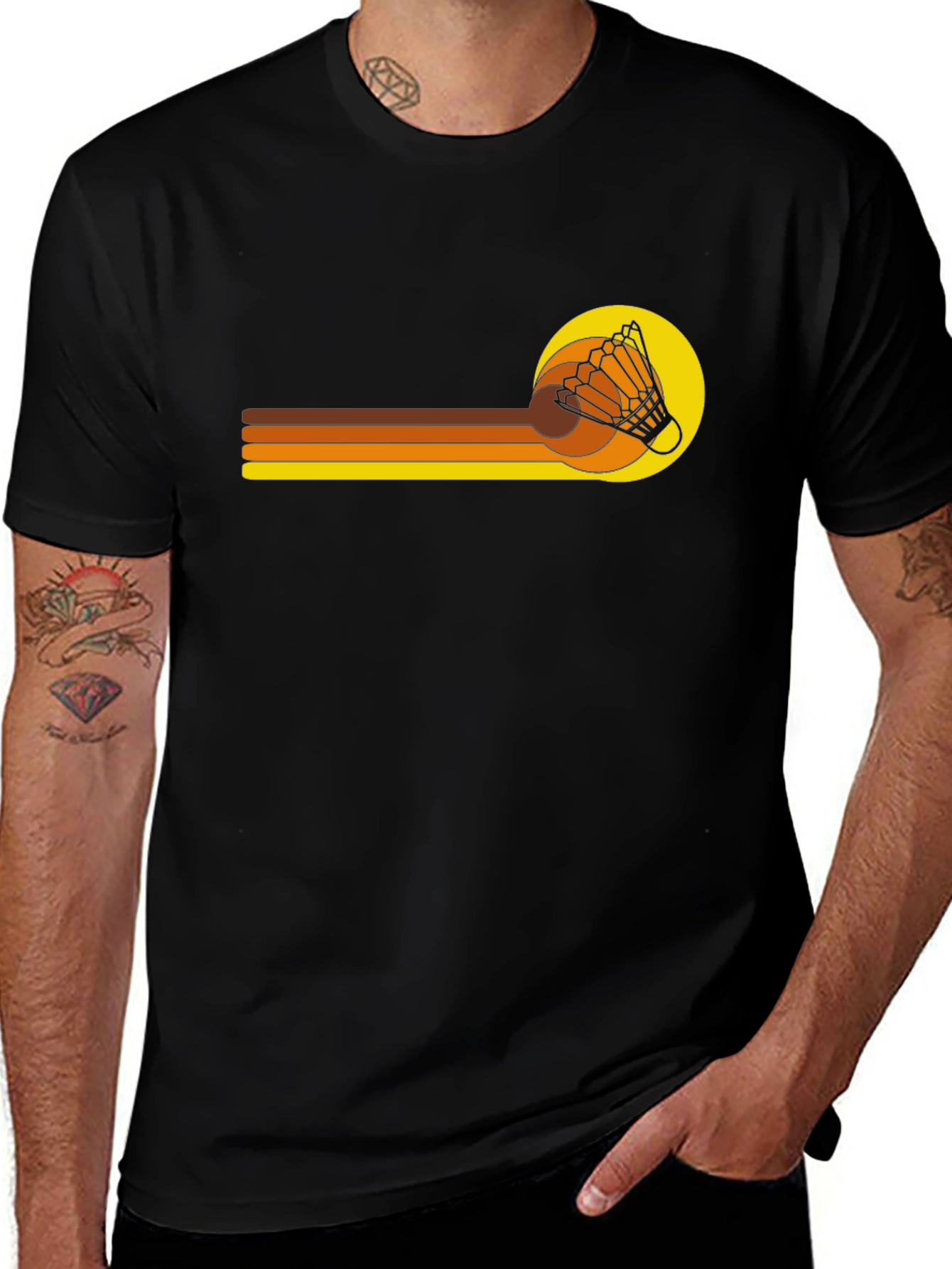 Variant 22 of Retro Shuttlecock Graphic T-Shirt