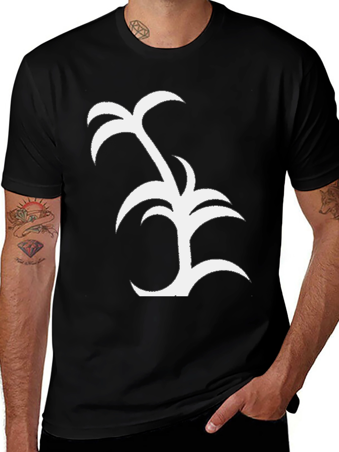 Variant 21 of Black Palm Tree Graphic Tee