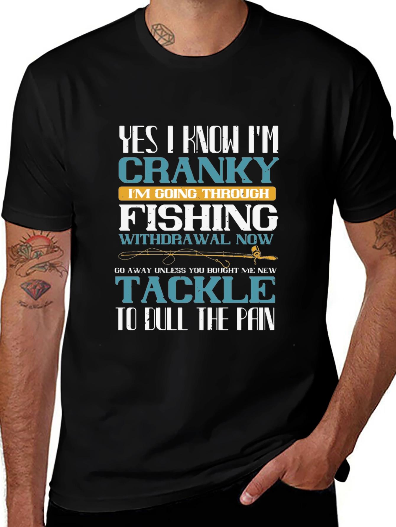Variant 11 of Funny Fishing Withdrawal Graphic T-Shirt