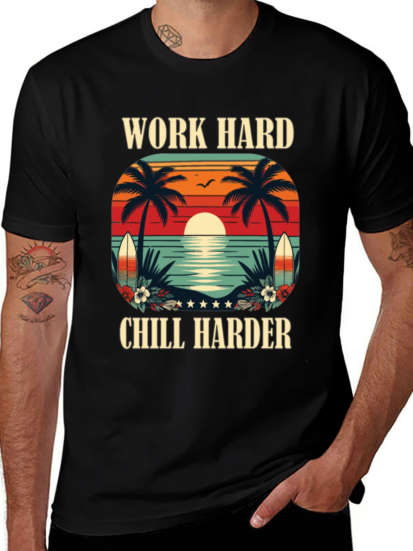 Variant 8 of Work Hard Chill Harder Graphic Tee