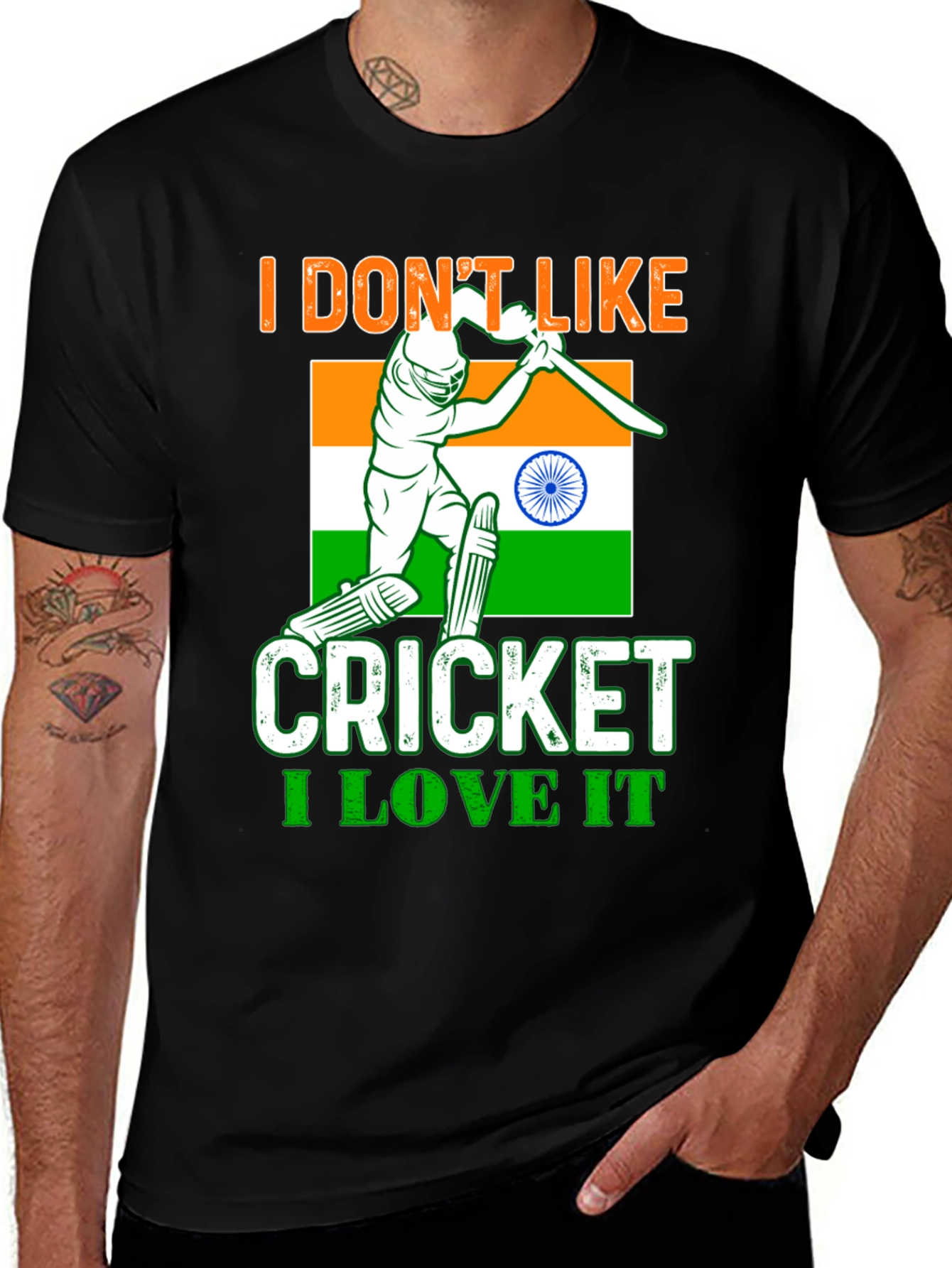 Variant 2 of Cricket Fan T-Shirt - India Colors