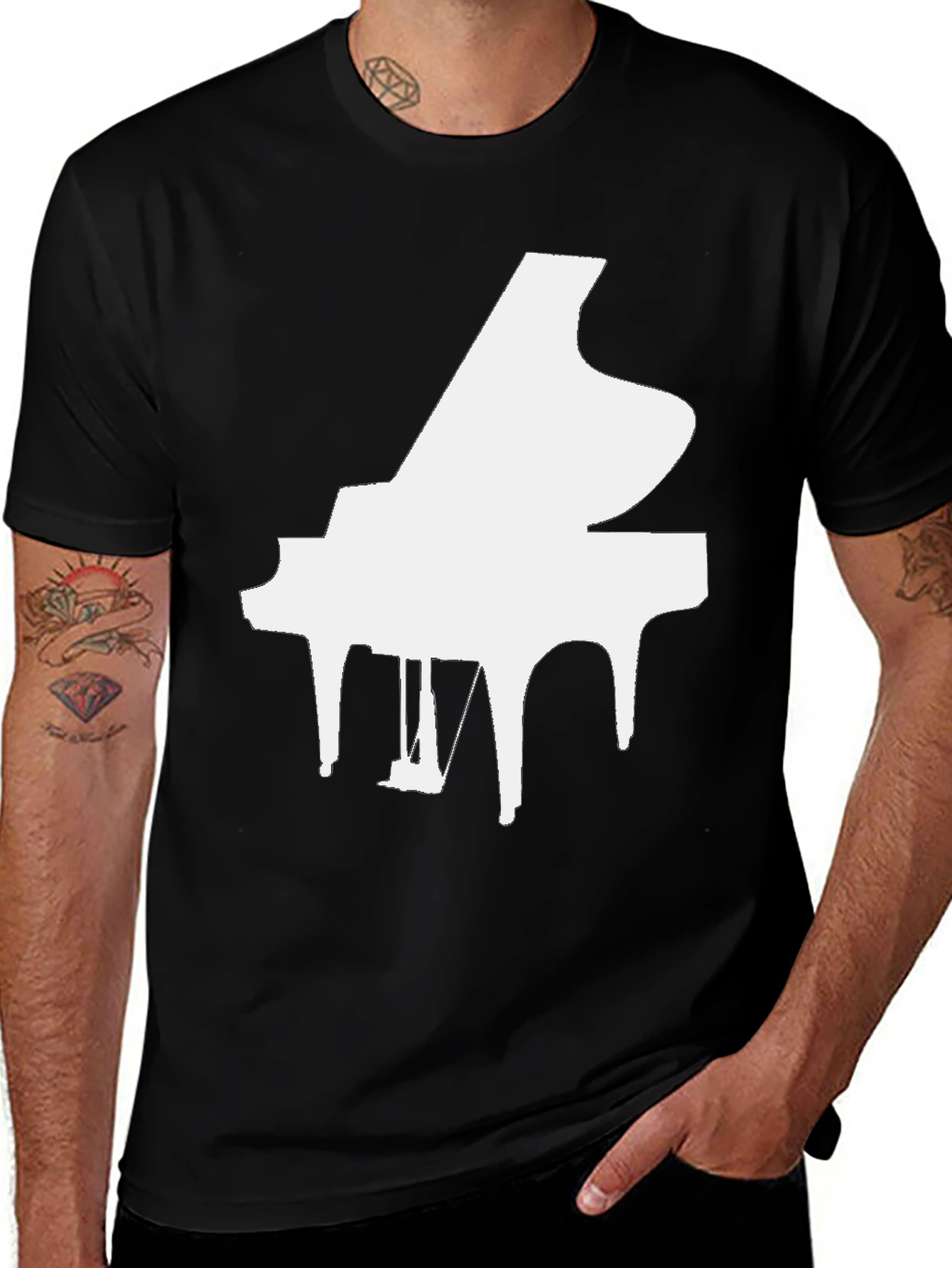 Variant 29 of Piano Graphic T-Shirt - Music Lover Tee