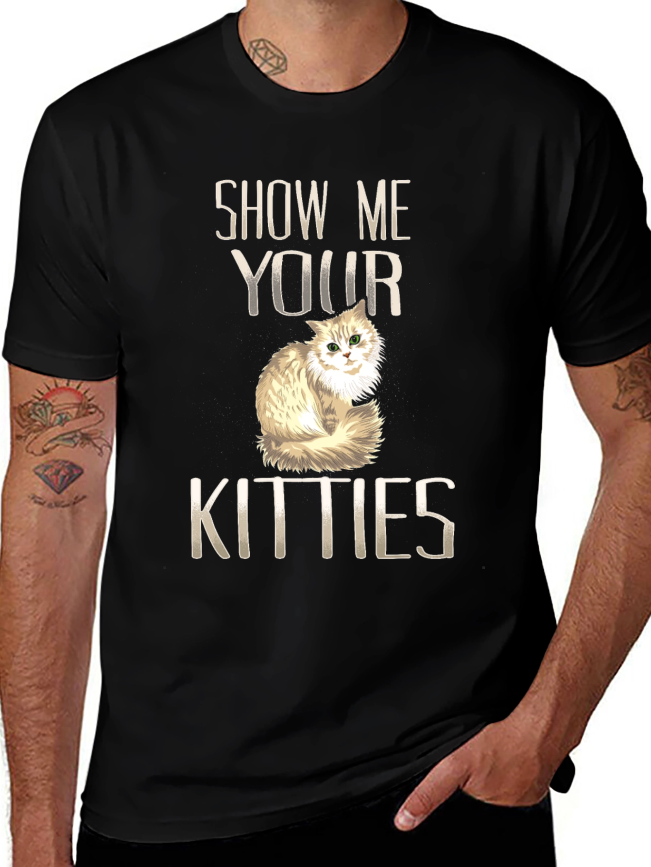 Variant 11 of Show Me Your Kitties Black Graphic Tee