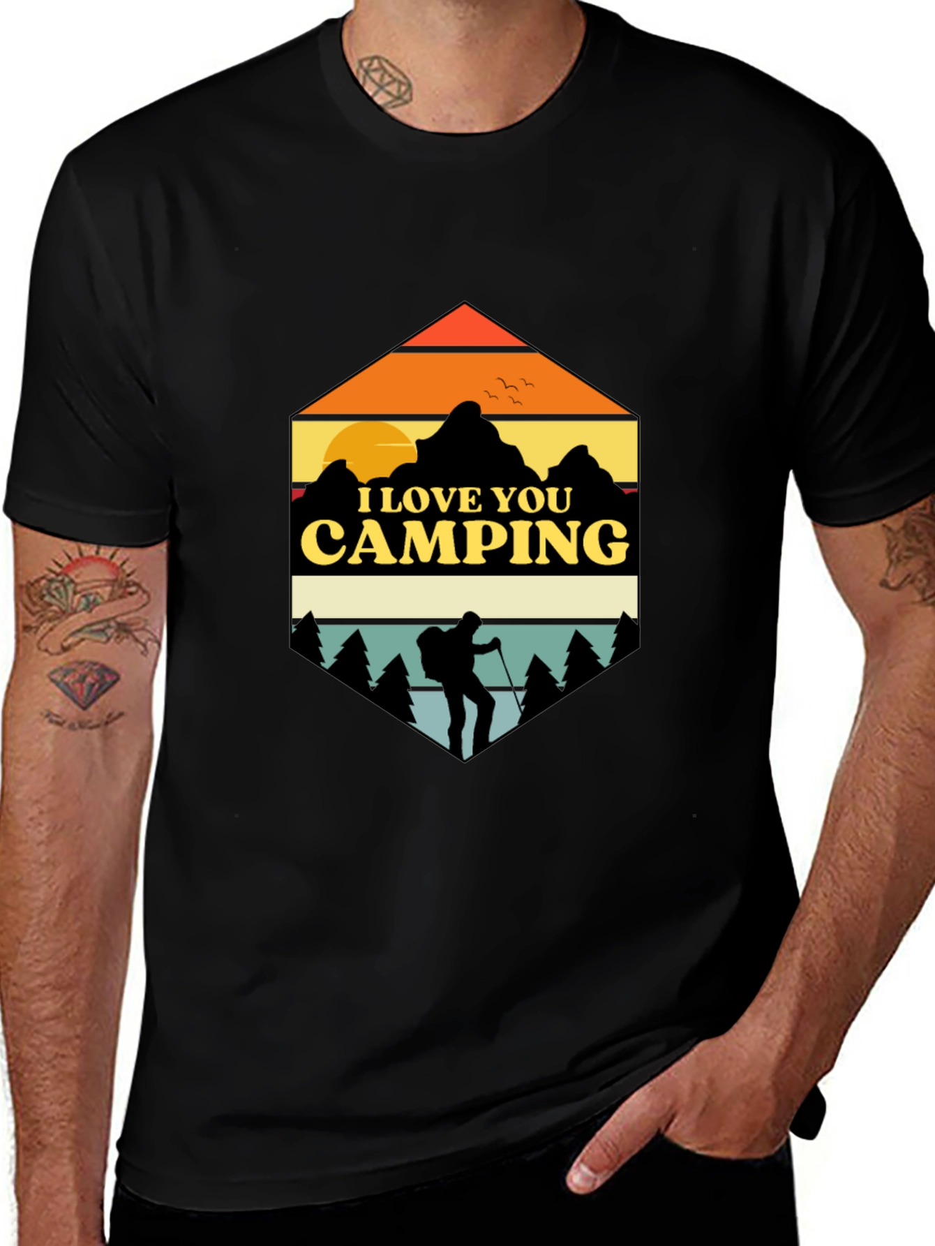 Variant 14 of I Love You Camping Graphic Tee