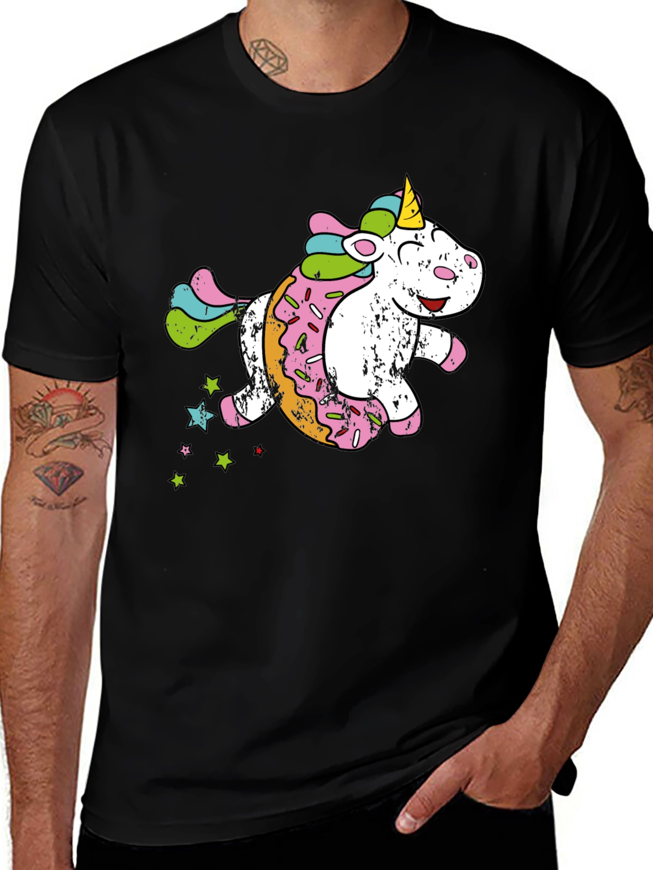 Variant 29 of Unicorn Donut T-Shirt - Funny Graphic Tee