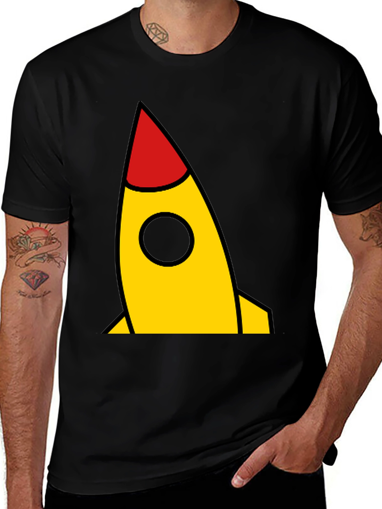 Variant 27 of Rocket Graphic Tee - Classic Black T-Shirt