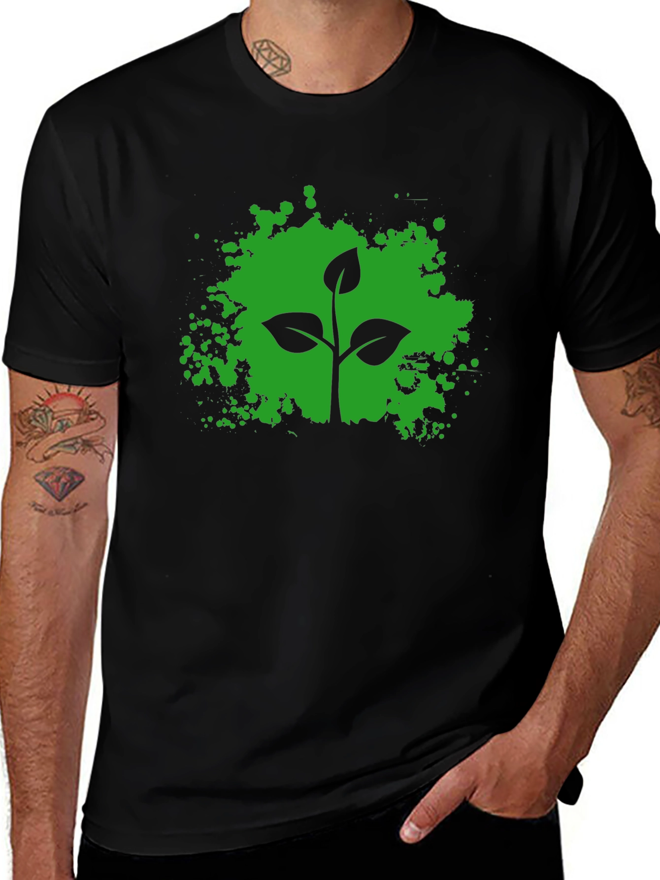 Variant 2 of Nature Sprout Graphic Tee - Eco-Friendly Design