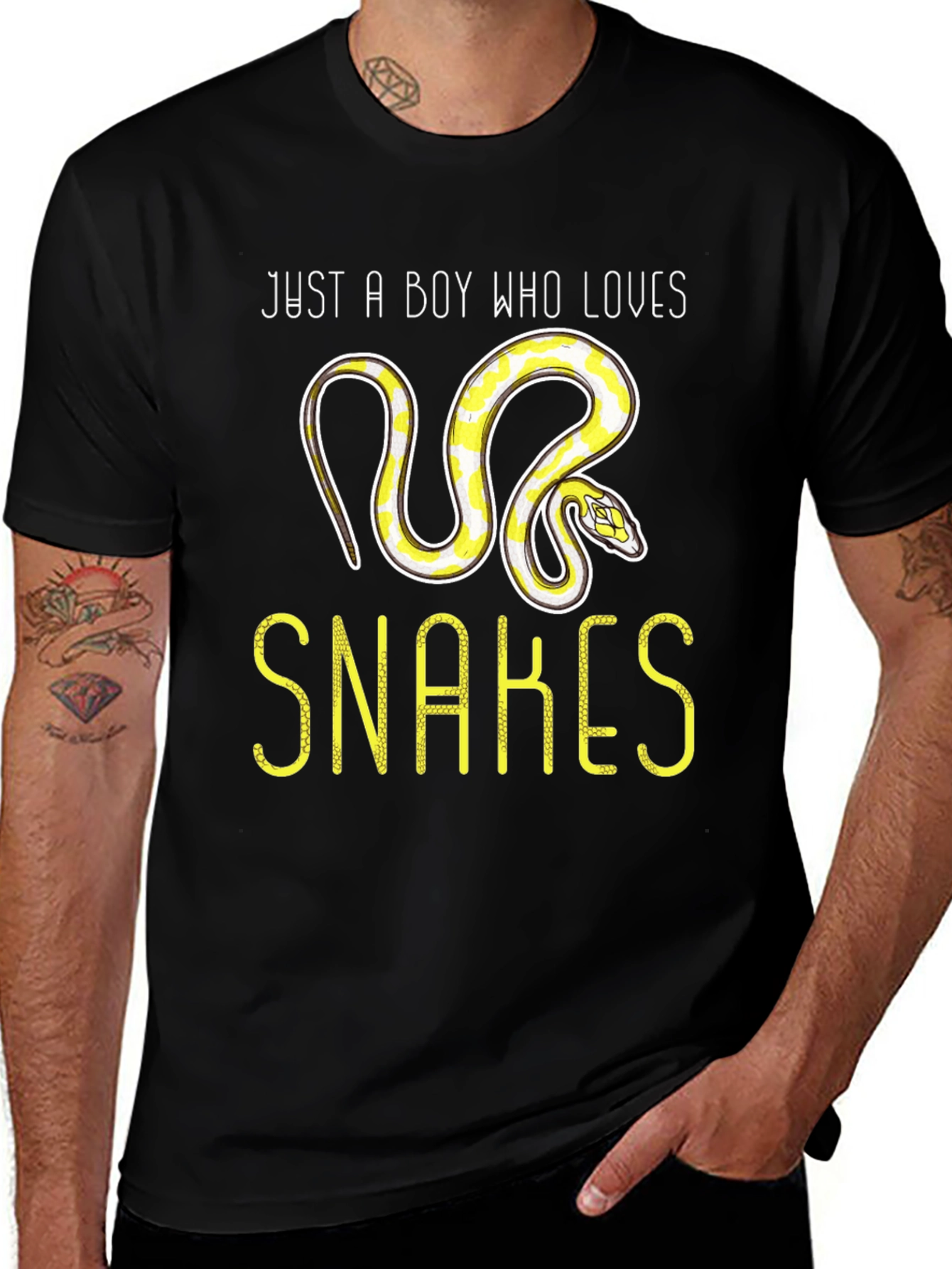 Variant 10 of Boy's Snake Lover T-Shirt - Just a Boy Who Loves Snakes Tee