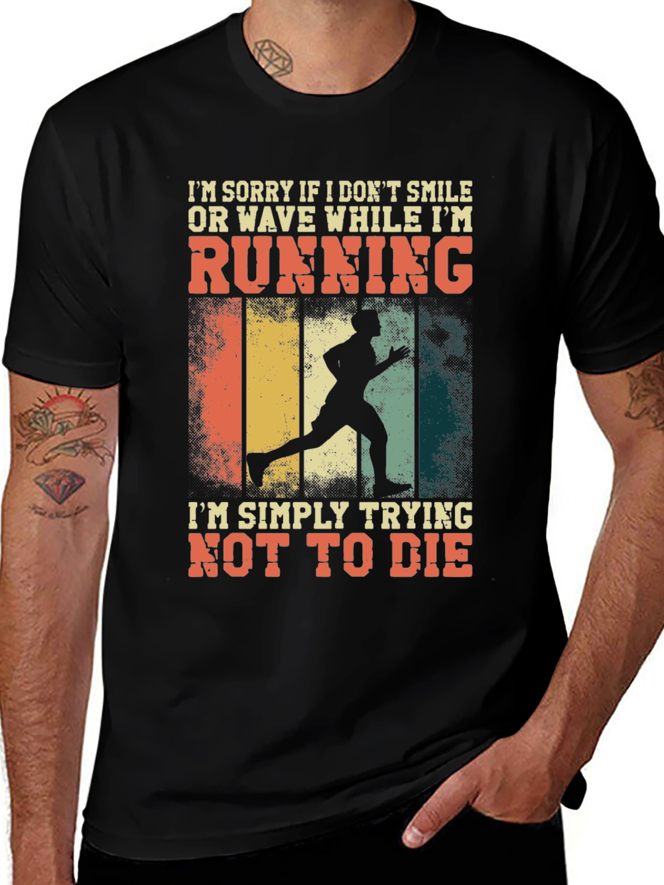 Variant 23 of Running T-Shirt: I'm Simply Trying Not To Die