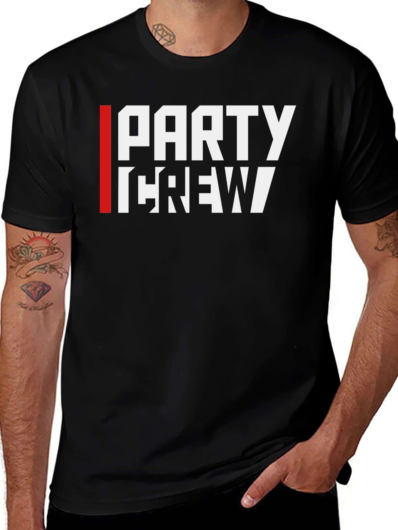 Variant 11 of Party Crew Black Graphic T-Shirt