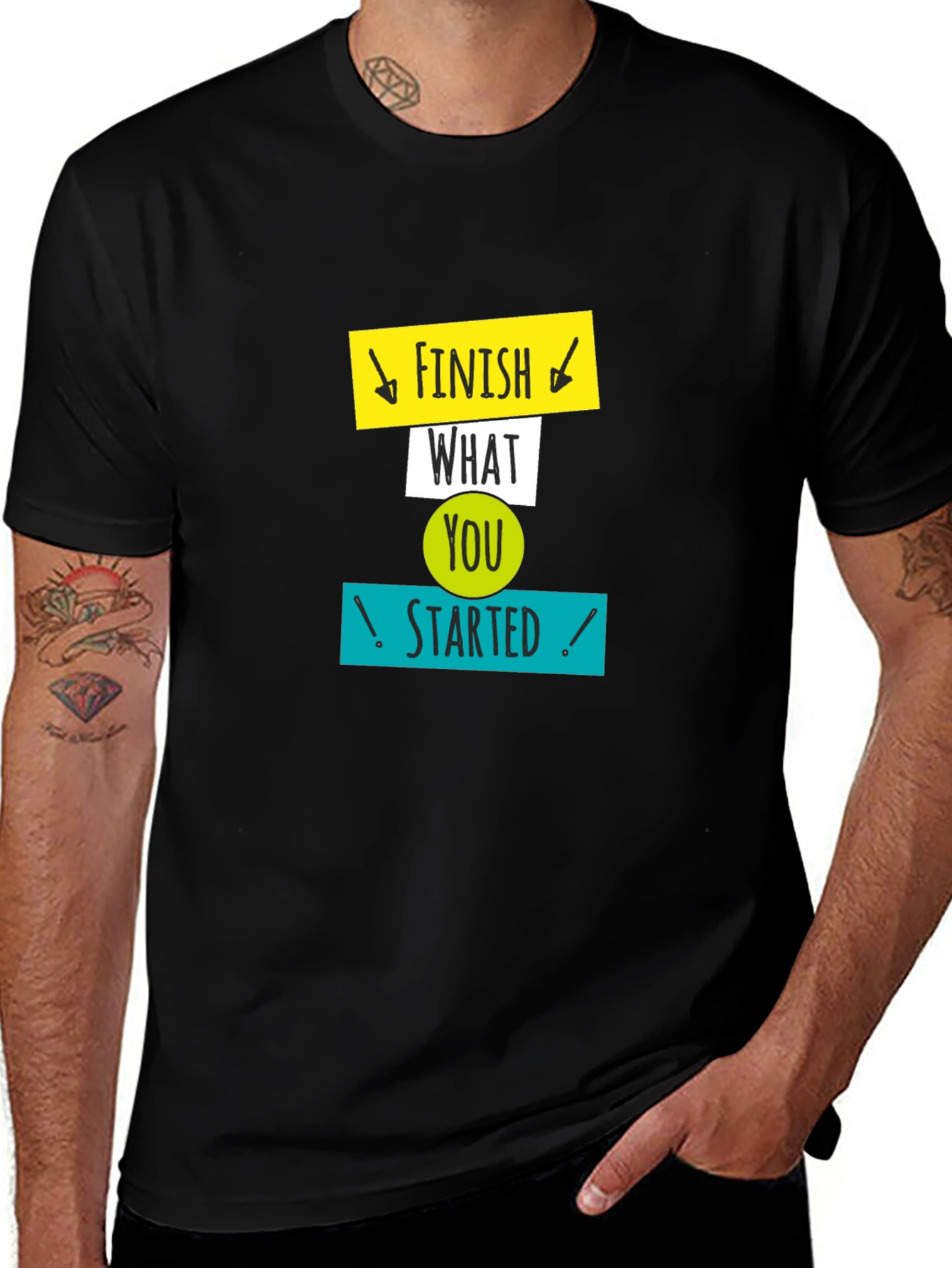 Variant 22 of Motivational Graphic Tee: Finish What You Started