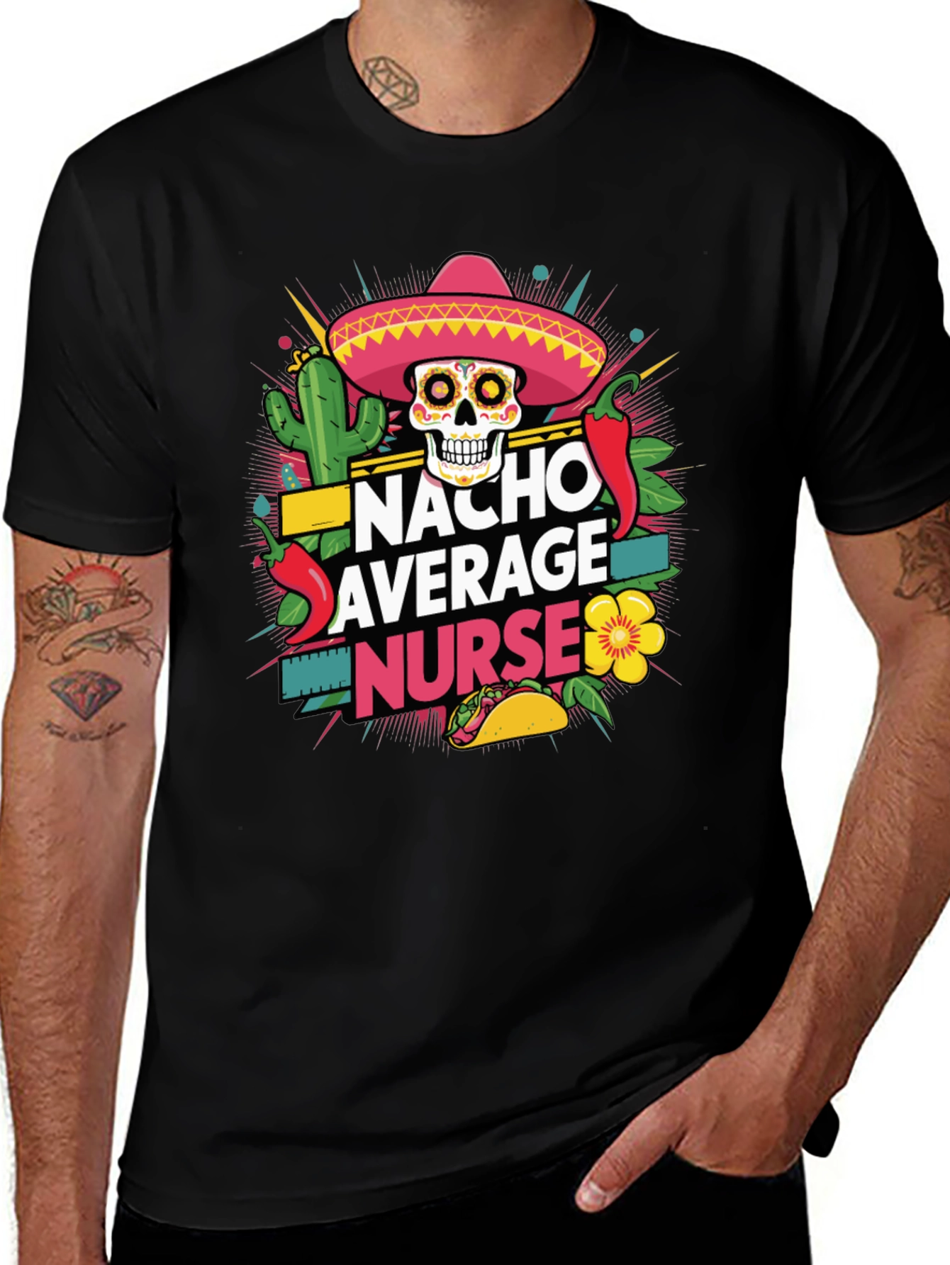 Variant 6 of Nacho Average Nurse Graphic T-Shirt