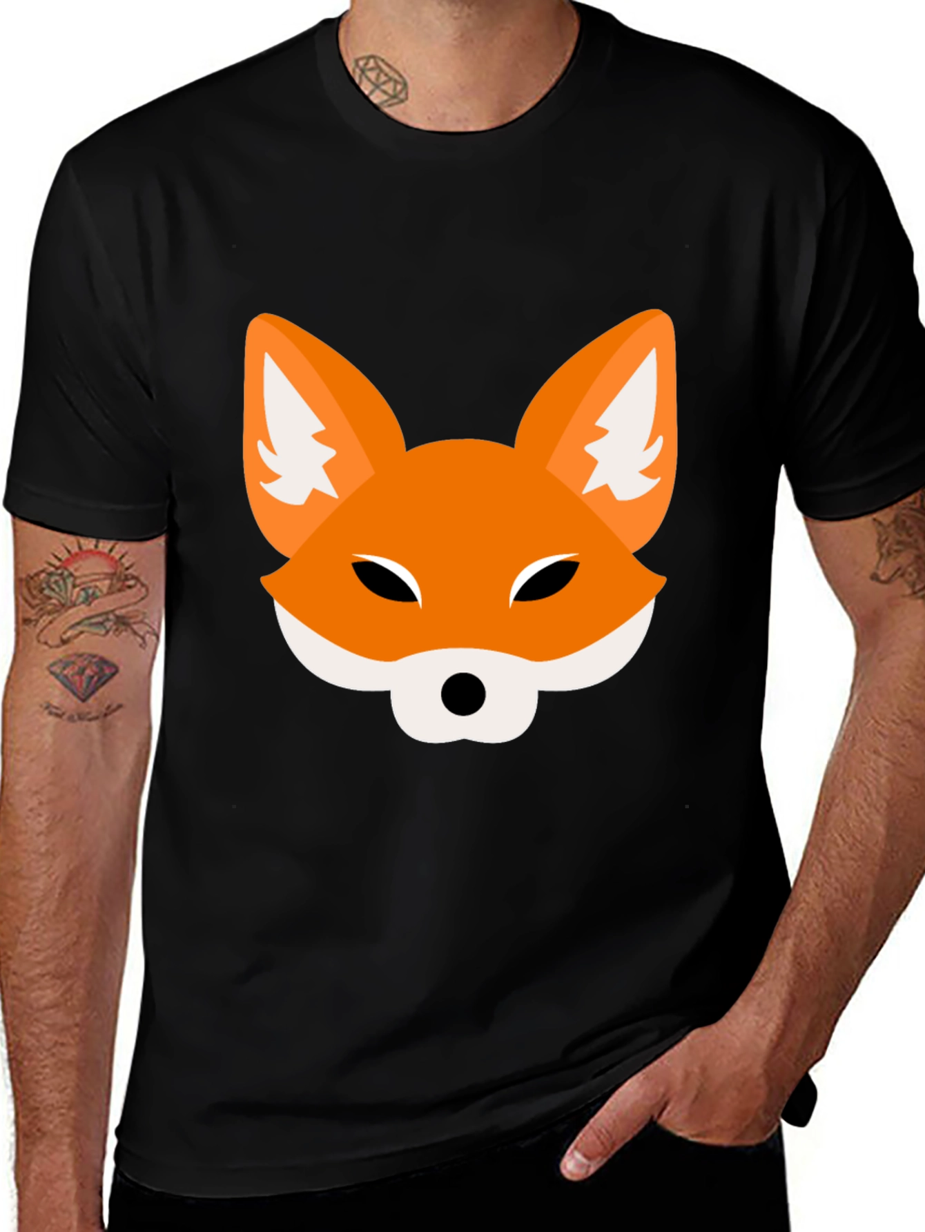 Variant 4 of Fox Graphic Tee - Mens Black Short Sleeve T-Shirt