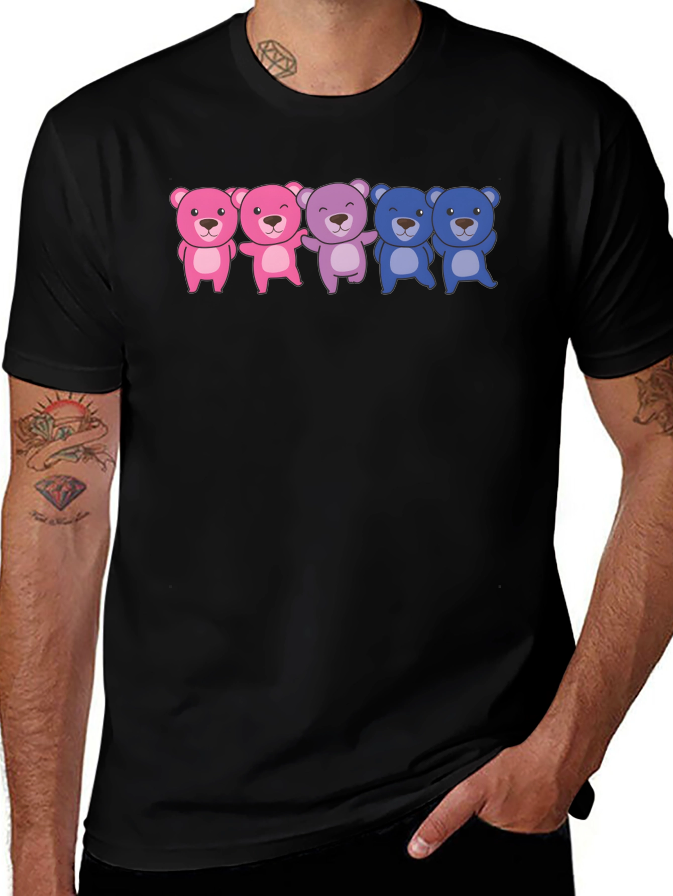 Variant 6 of Bisexual Pride Bear T-Shirt