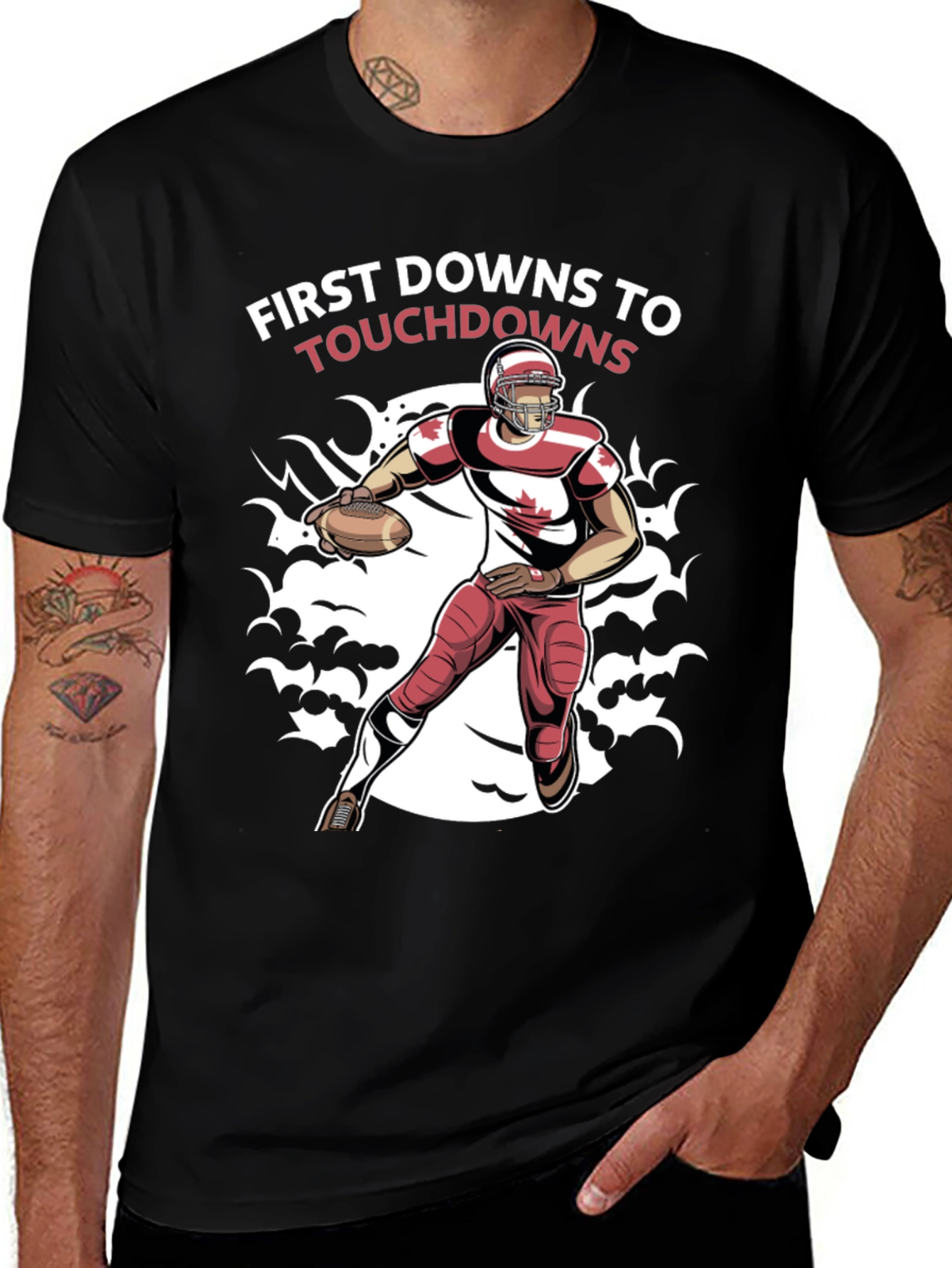 Variant 22 of First Downs to Touchdowns Football T-Shirt