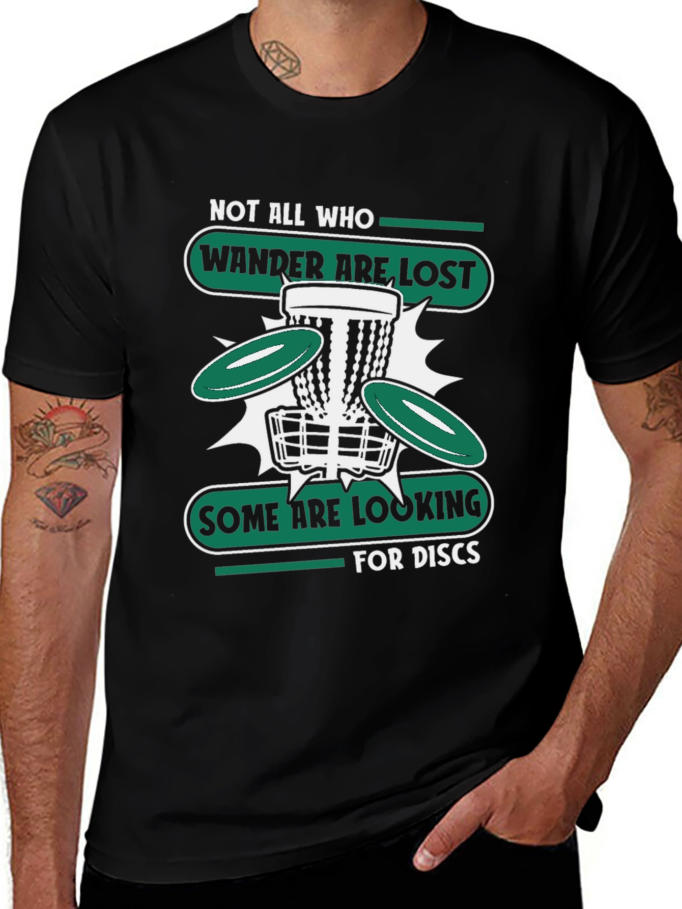 Variant 22 of Disc Golf T-Shirt: Wander Are Lost, Looking For Discs